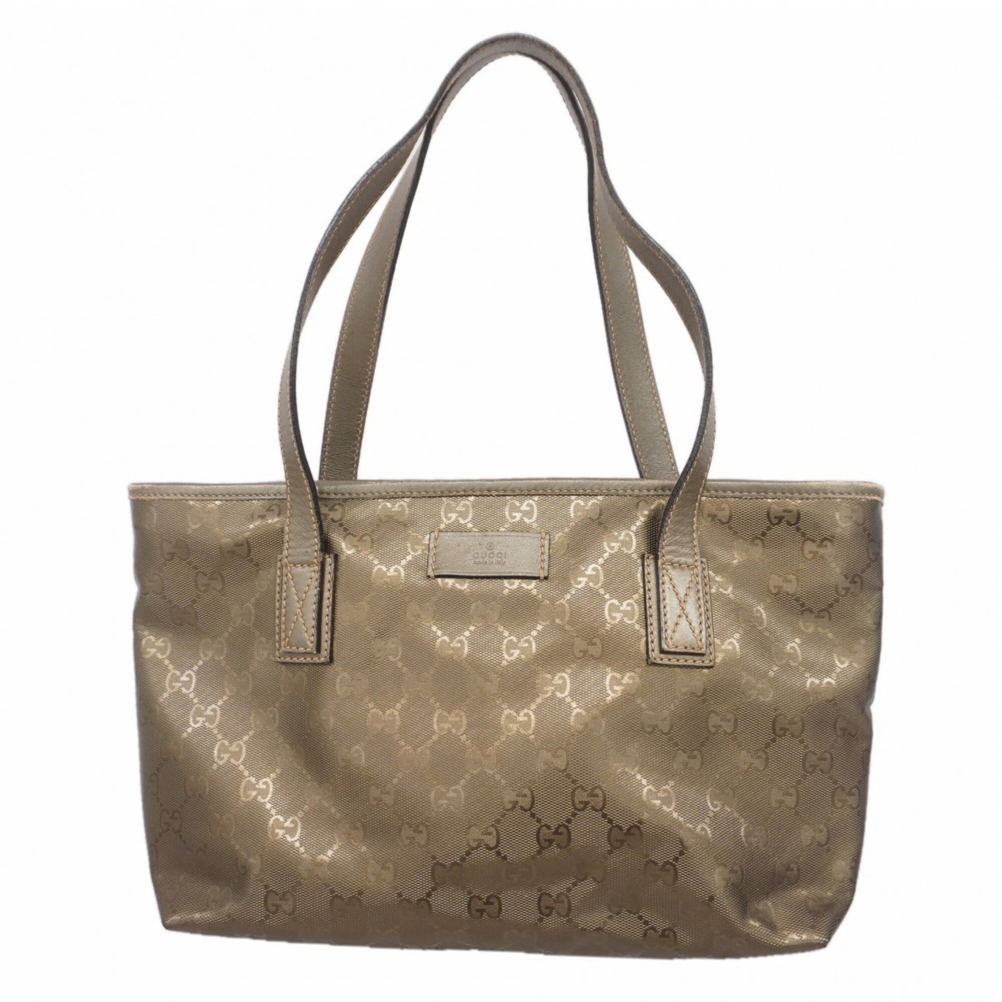 Gucci Gray Leather Tote Bag (Pre-Owned)