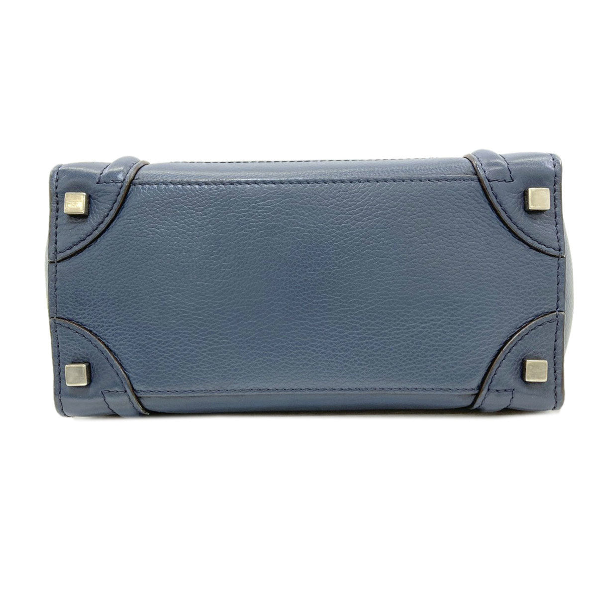 Celine Luggage Blue Leather Tote Bag (Pre-Owned)