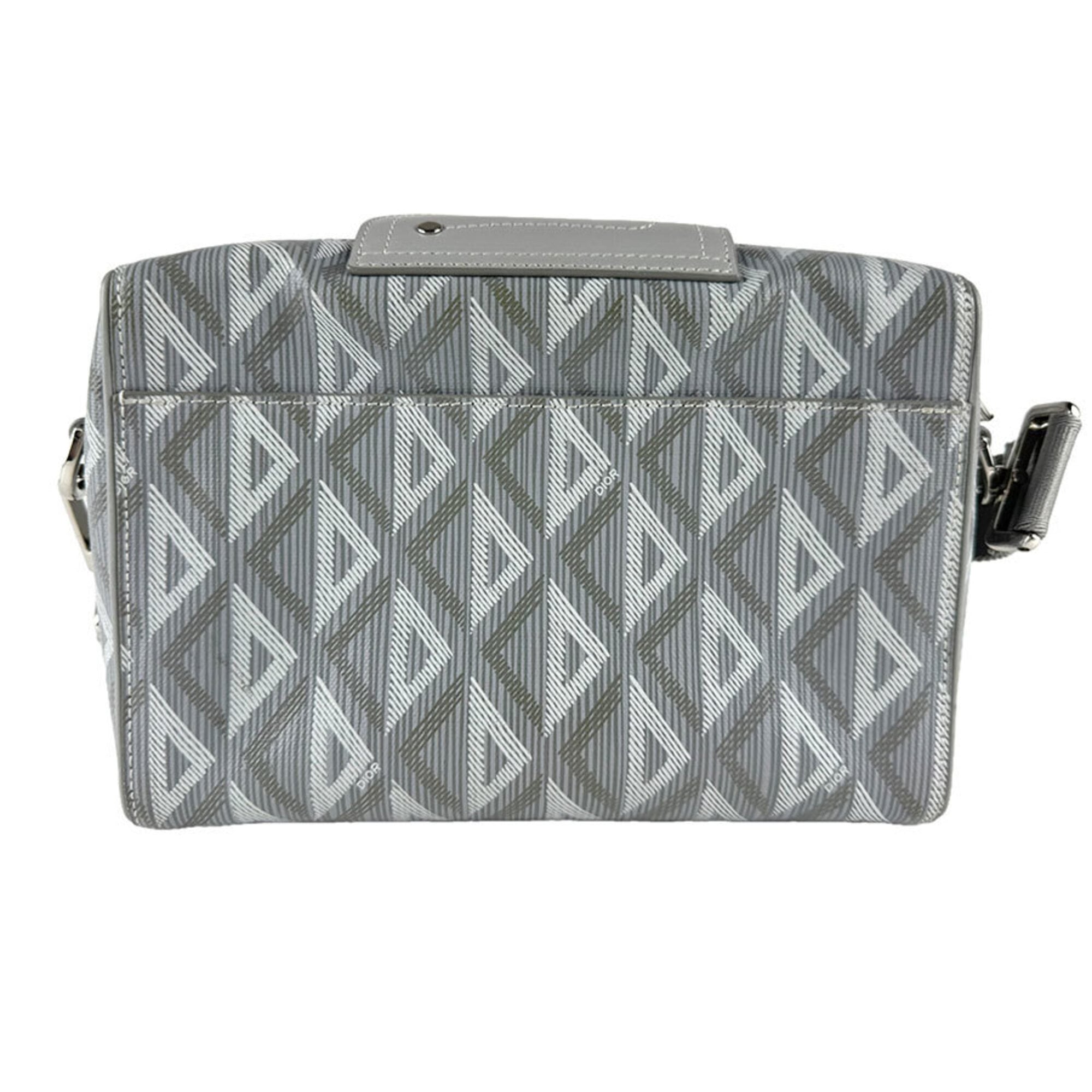 Christian Dior Gray Pvc Leather Shoulder Bag (Pre-Owned)