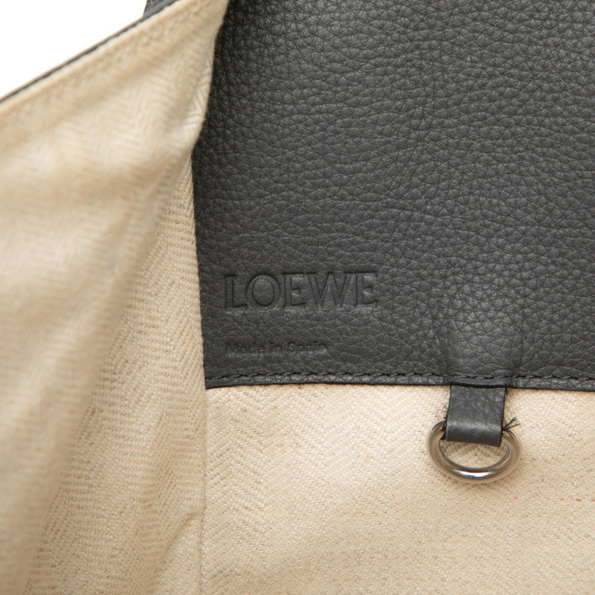 Loewe Gray Leather Handbag Shoulder Bag (Pre-Owned)