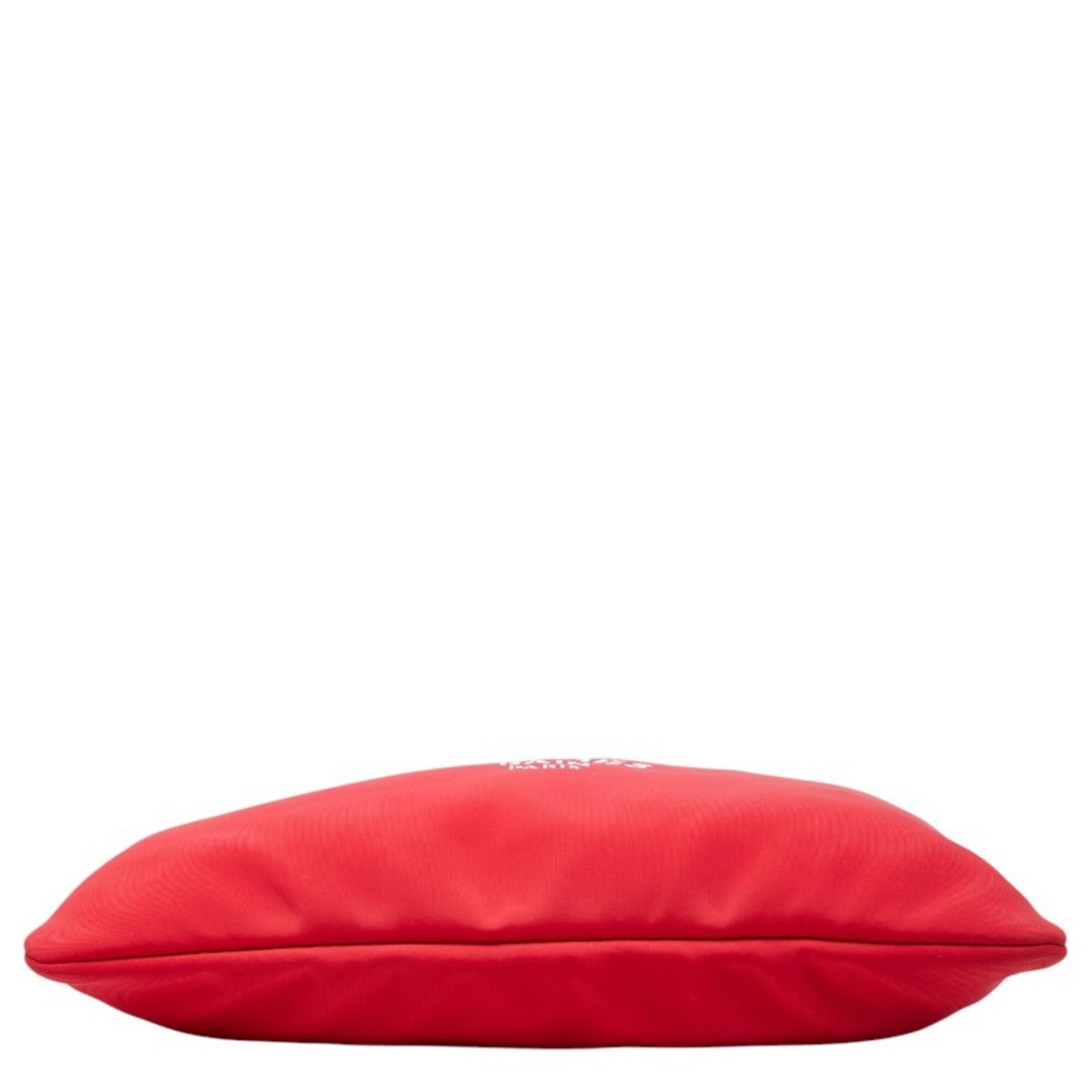 Hermes Red Color White Polyamide Clutch Bag Handbag Pouch (Pre-Owned)