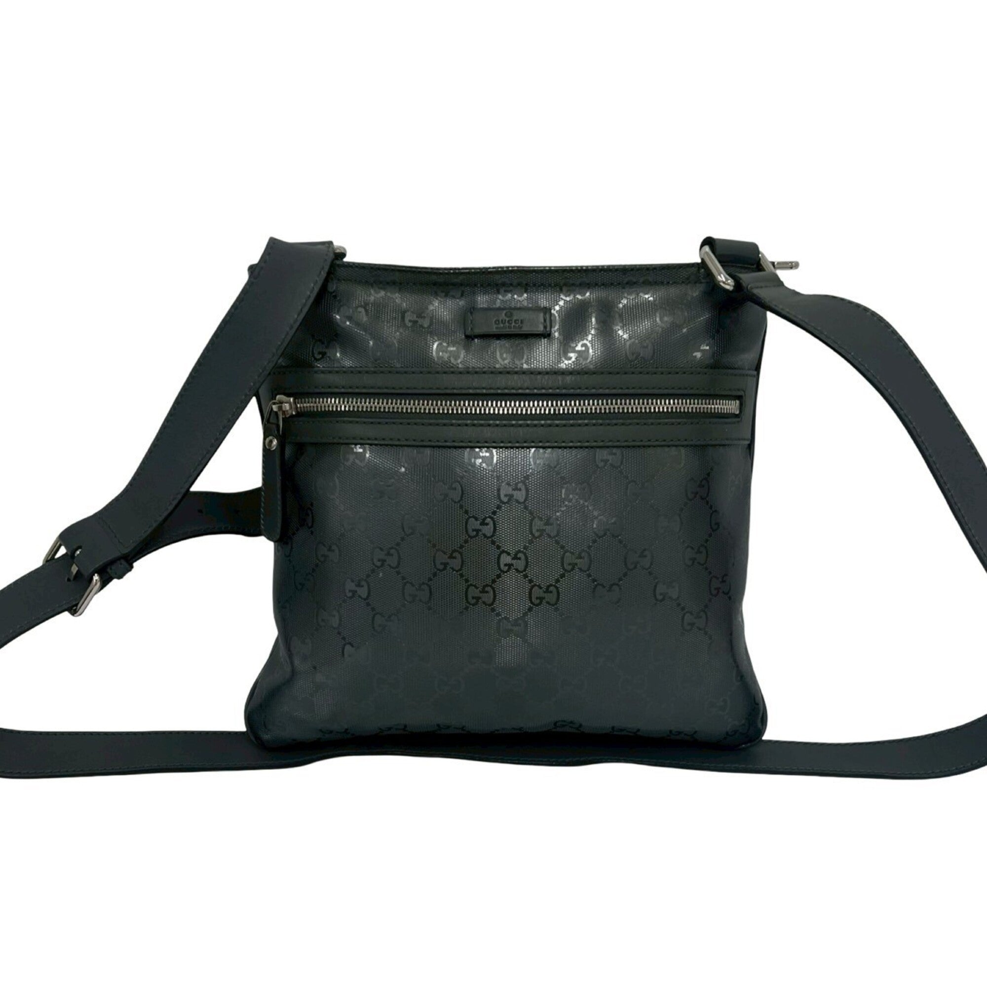 Gucci Gray Pvc Leather Pochette Shoulder Bag (Pre-Owned)