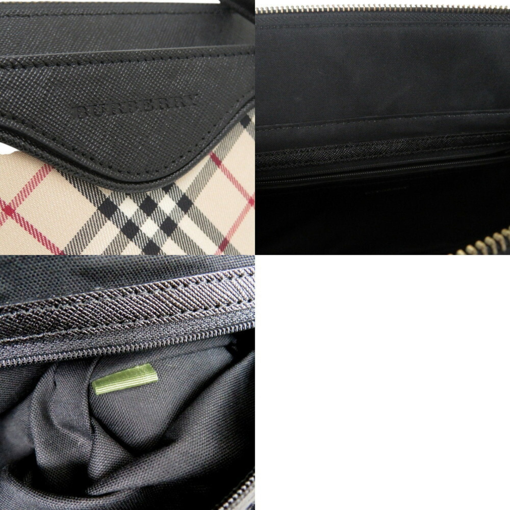 Burberry Multi-Color Leather Cotton Handbag (Pre-Owned)