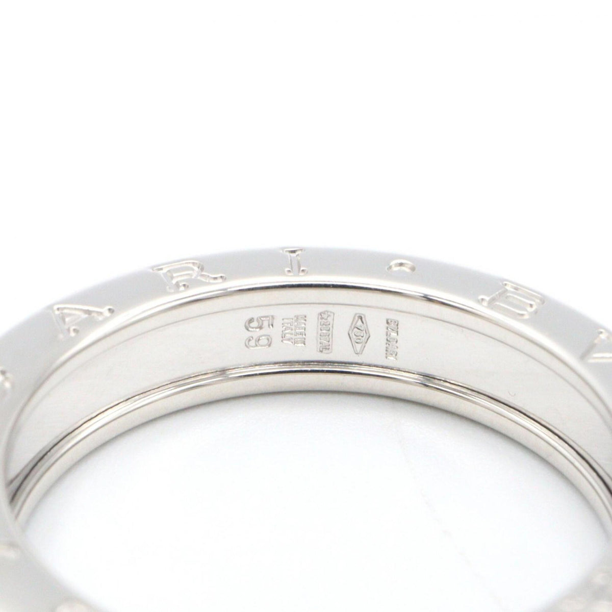 Bvlgari Silver White Gold (18K) Band Ring (Pre-Owned)
