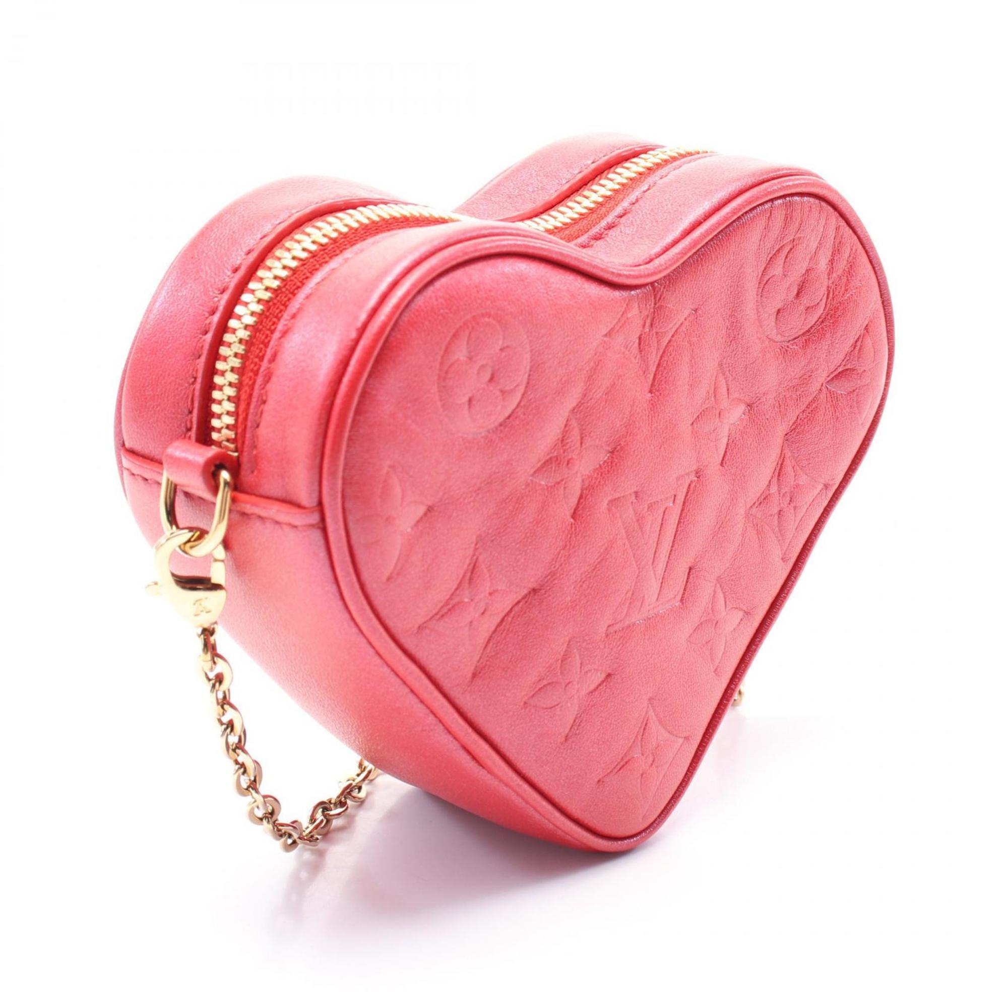 Louis Vuitton Red Color Leather Shoulder Bag (Pre-Owned)