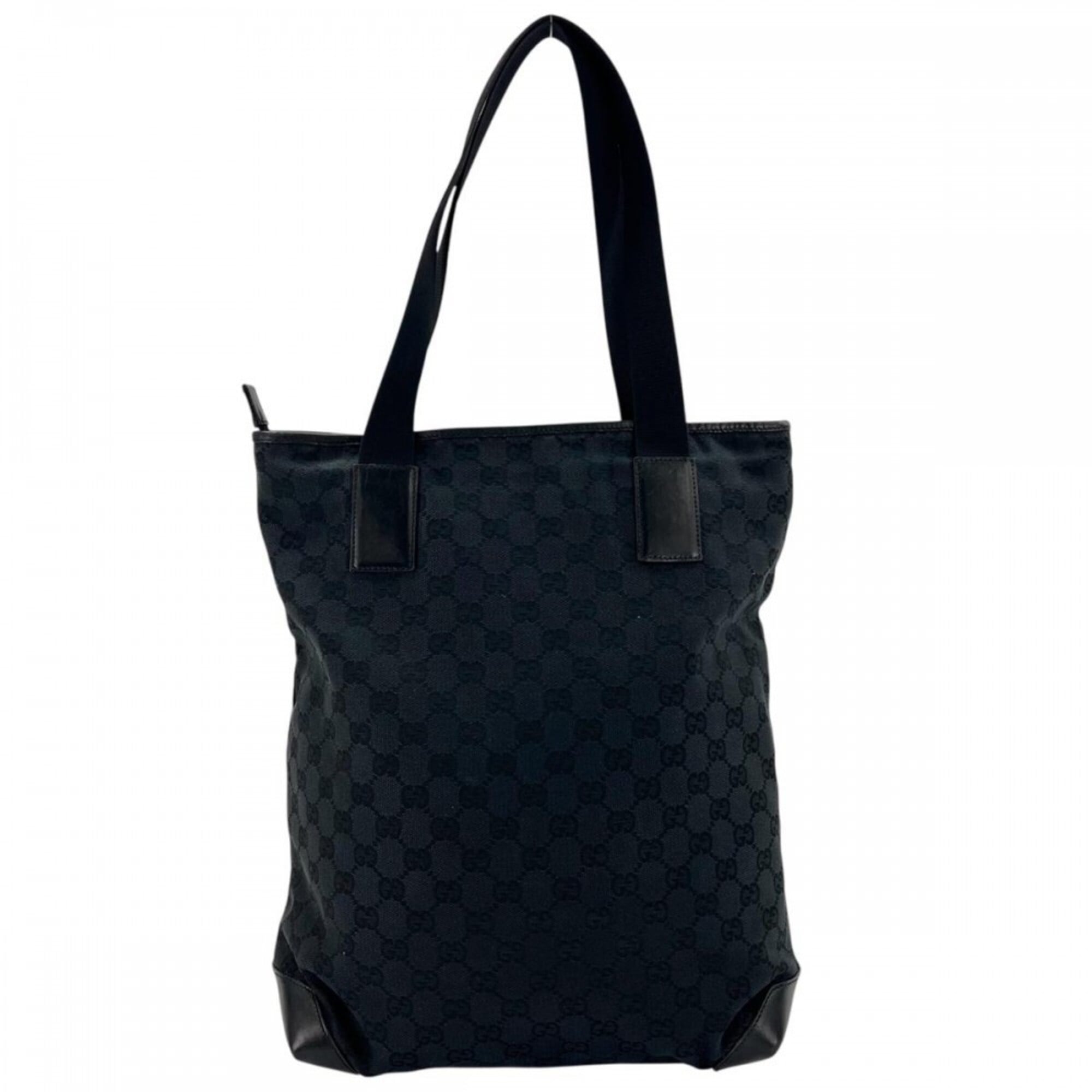 Gucci Black Canvas Handbag Tote Bag (Pre-Owned)