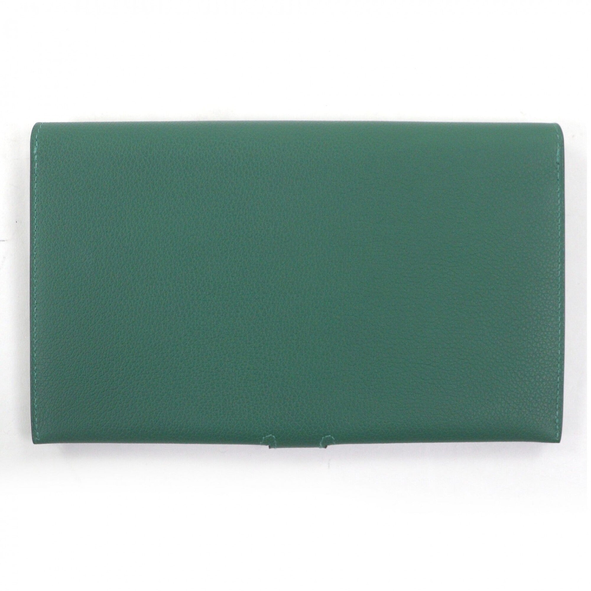 Hermes Vert Fonce Evercalf Leather Long Bill Wallet (Bi-Fold) (Pre-Owned)