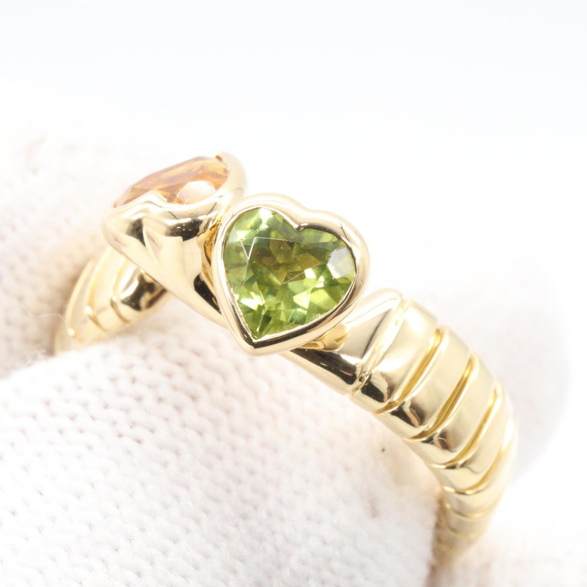 Bvlgari Tubogas Gold Green Yellow Gold (18K) Band Ring (Pre-Owned)