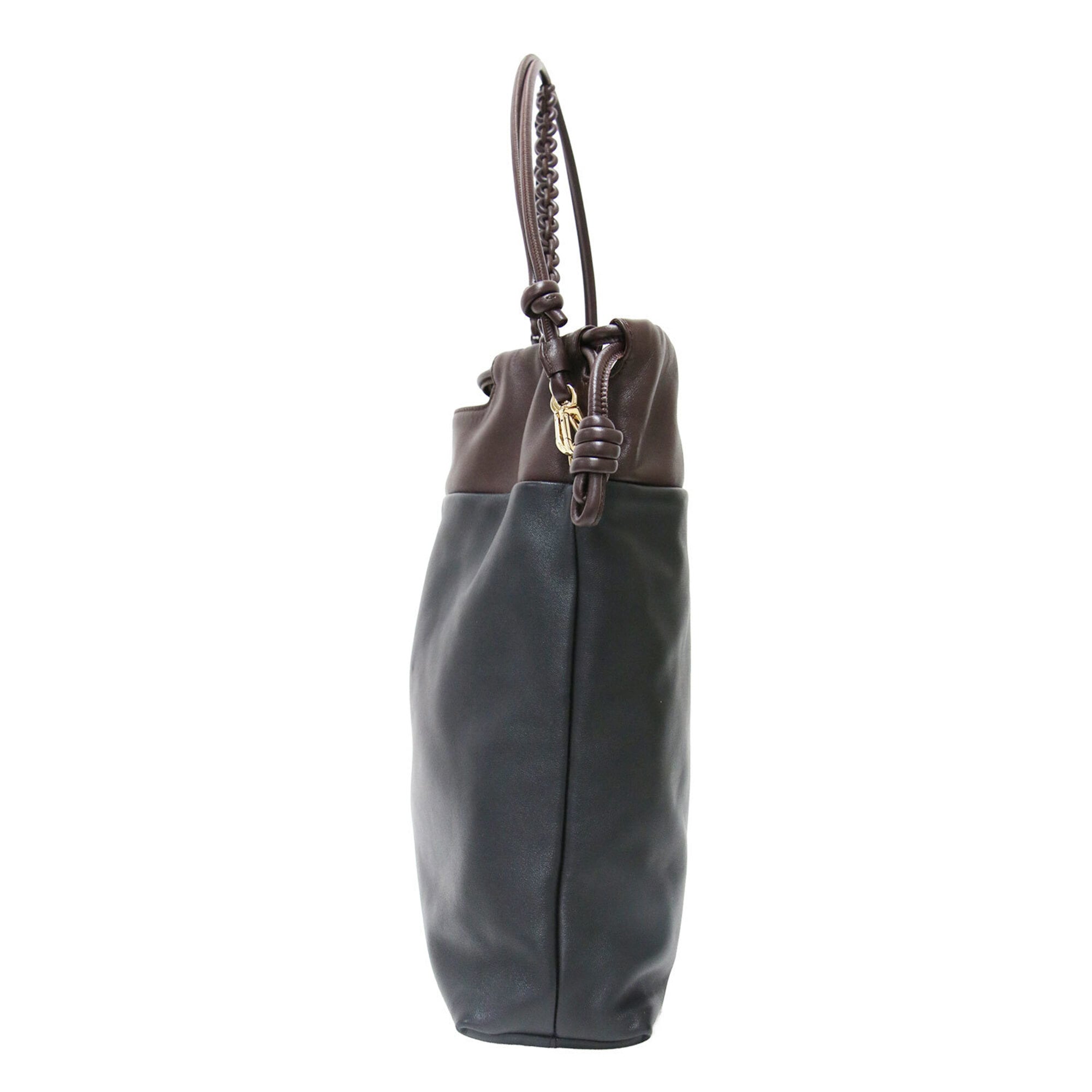 Loewe Black Brown Leather Shoulder Bag (Pre-Owned)