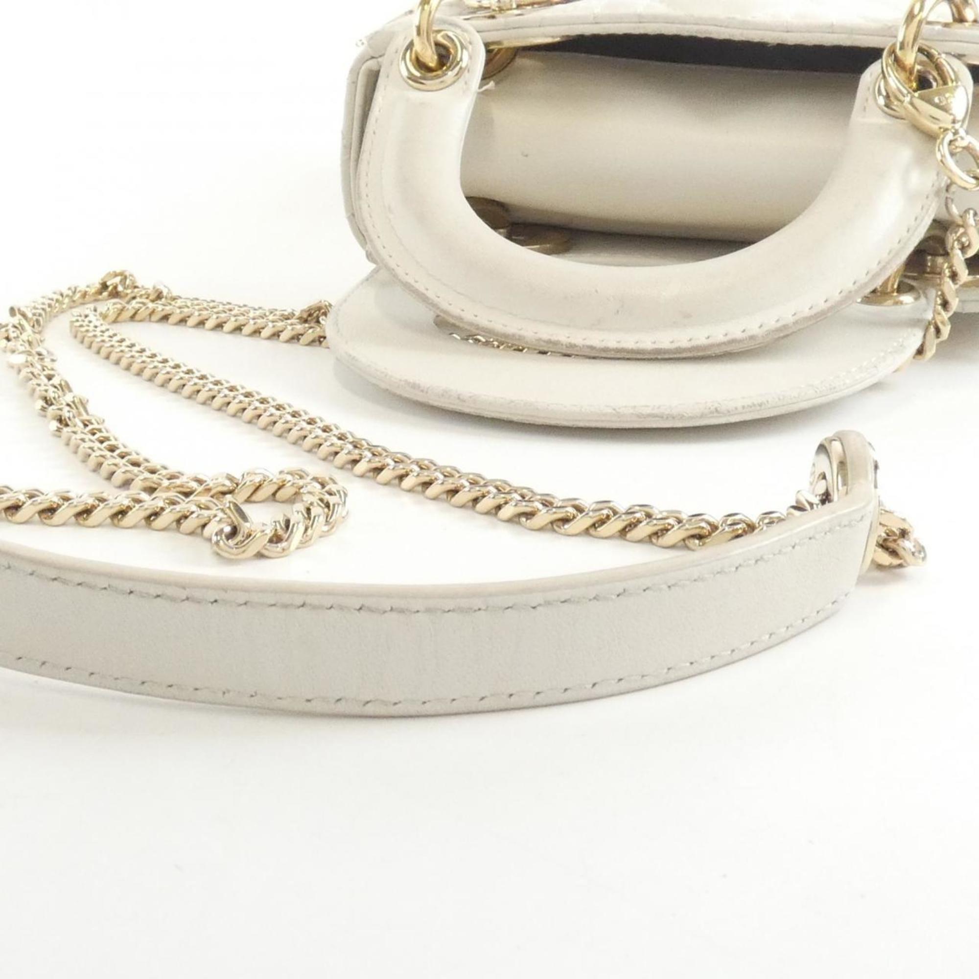 Christian Dior White Leather Handbag (Pre-Owned)