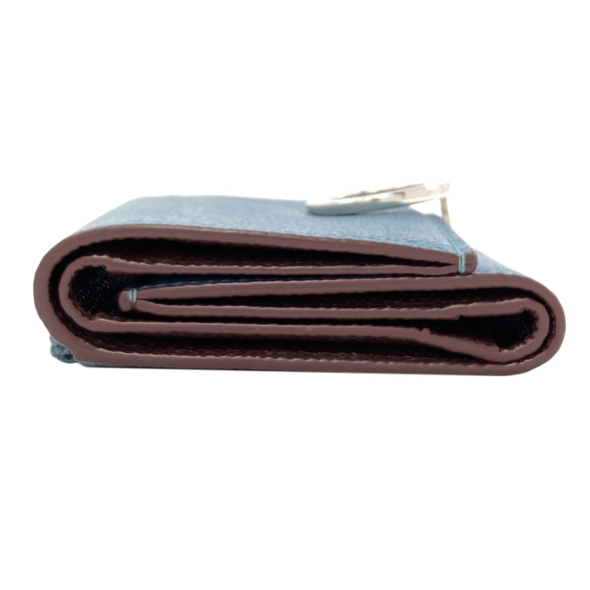 Bvlgari Blue Leather Wallet (Tri-Fold) (Pre-Owned)