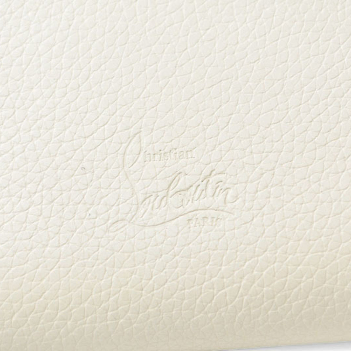 Christian Louboutin White Leather Long Wallet (Bi-Fold) (Pre-Owned)