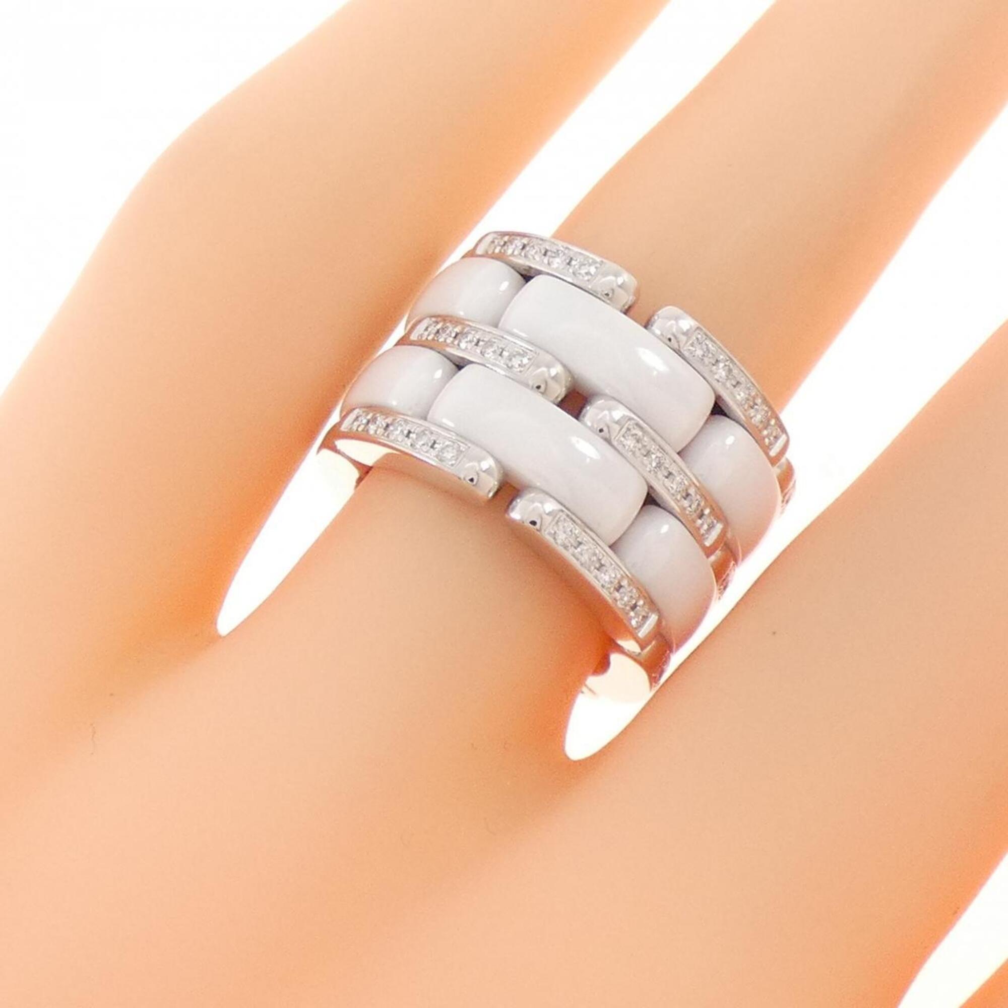 Chanel White Gold (18K) Ceramic Band Ring (Pre-Owned)