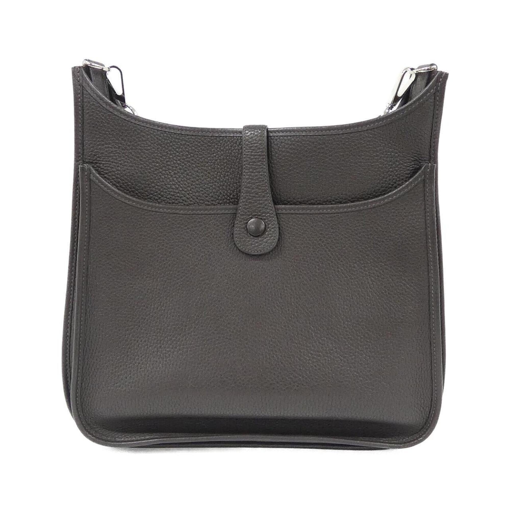 Hermes Ebene Taurillon Clemence Leather Shoulder Bag (Pre-Owned)