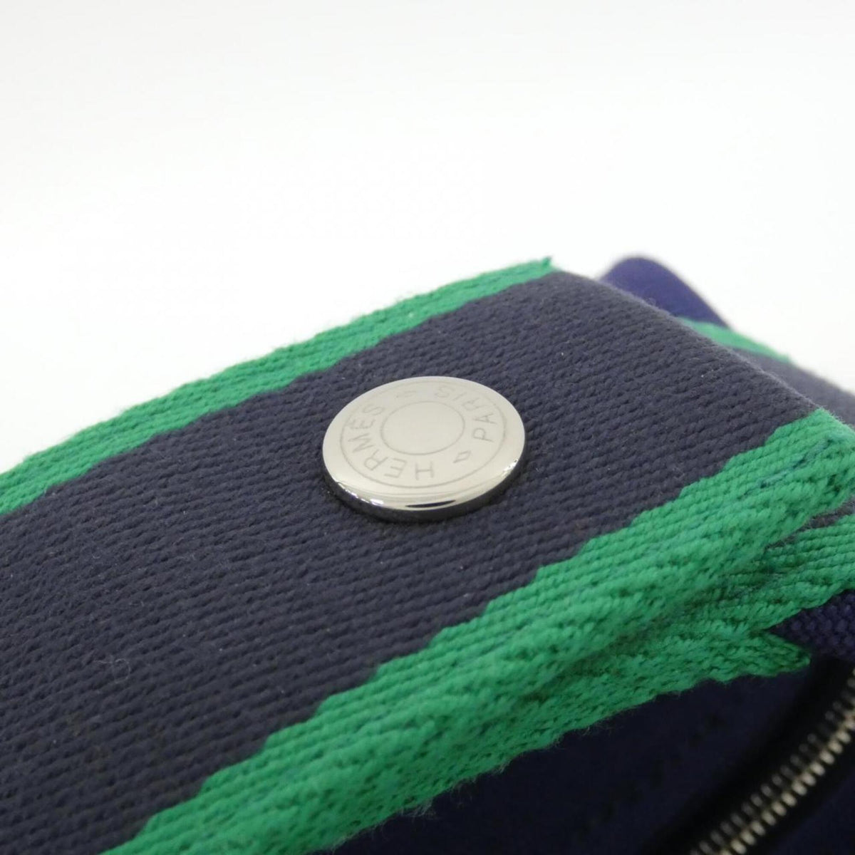 Hermes Marine Blue Canvas Handbag Pouch (Pre-Owned)