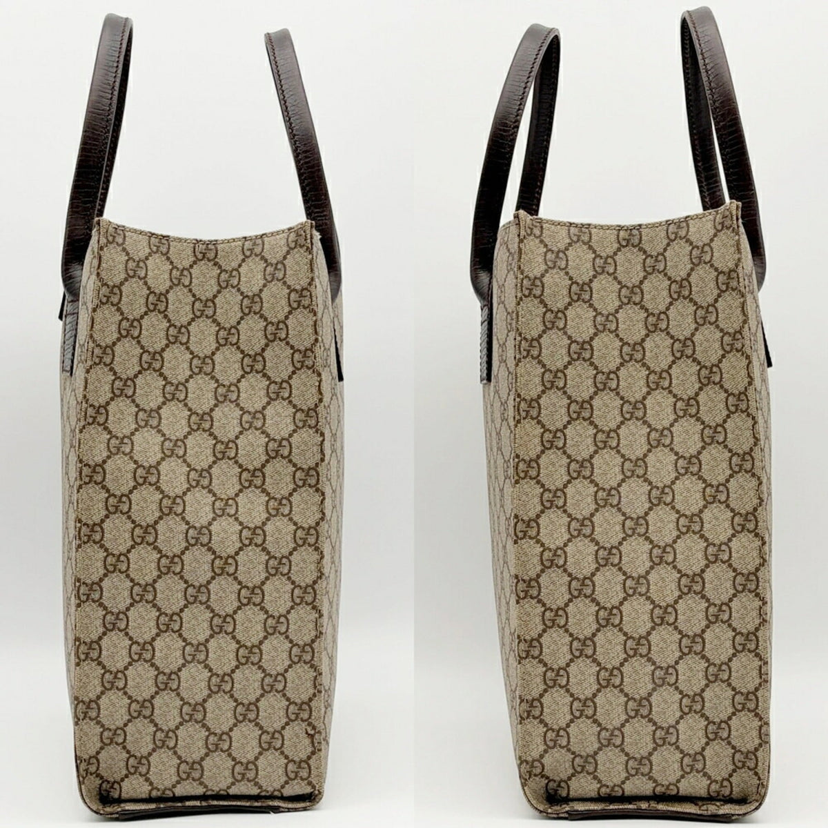 Gucci Beige Brown Pvc Leather Tote Bag (Pre-Owned)