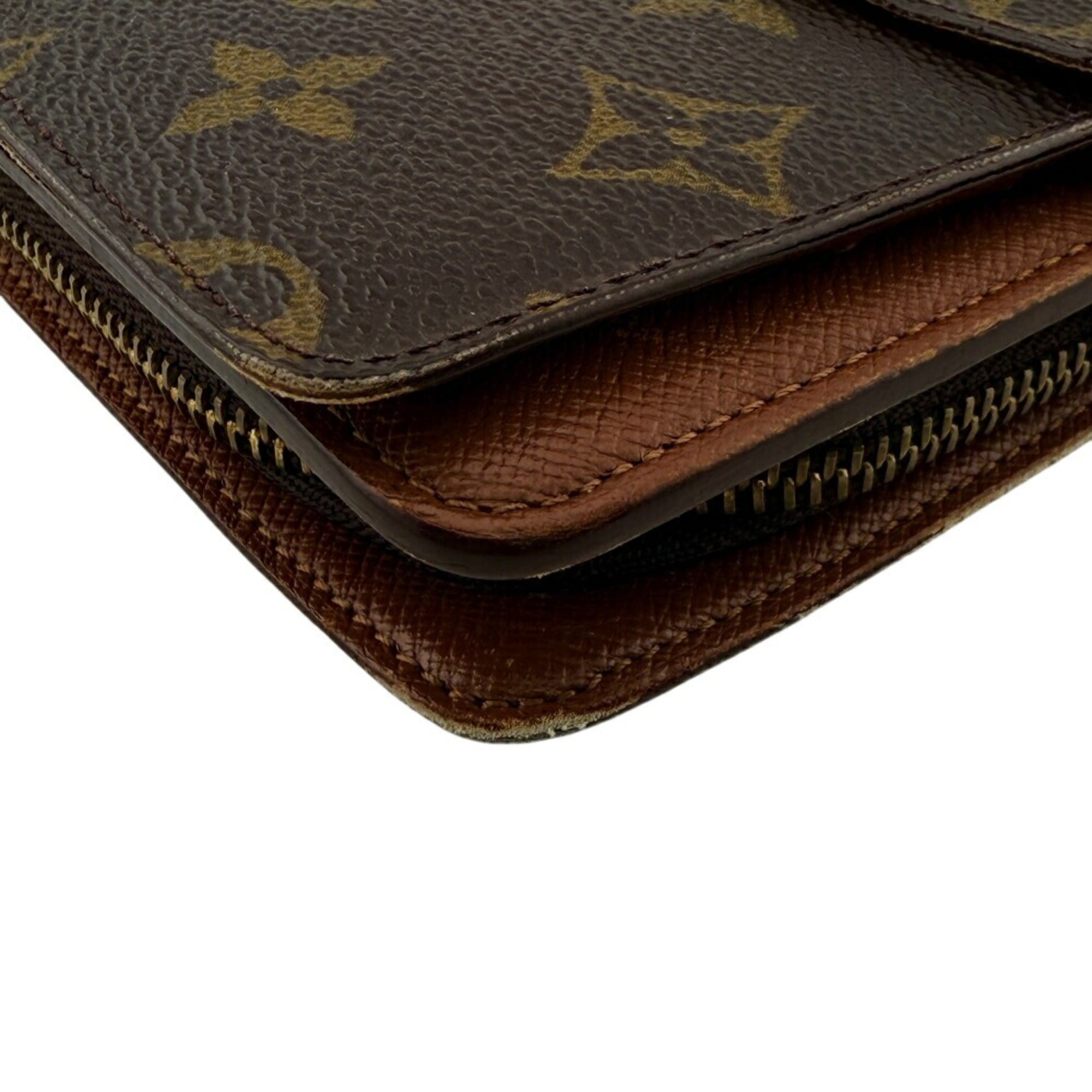 Louis Vuitton Brown Monogram Leather Wallet (Bi-Fold) (Pre-Owned)