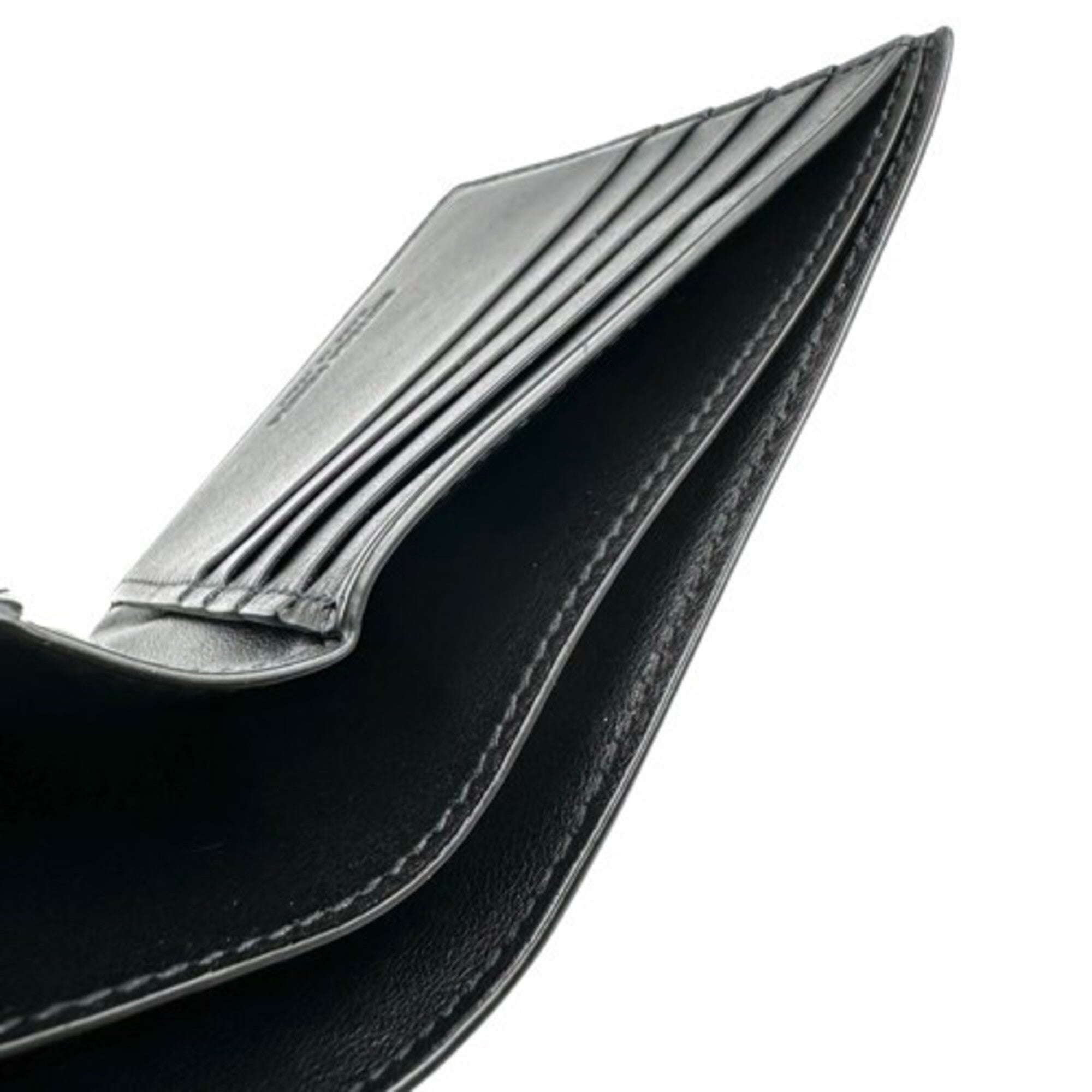 Bottega Veneta Black Leather Wallet (Bi-Fold) (Pre-Owned)