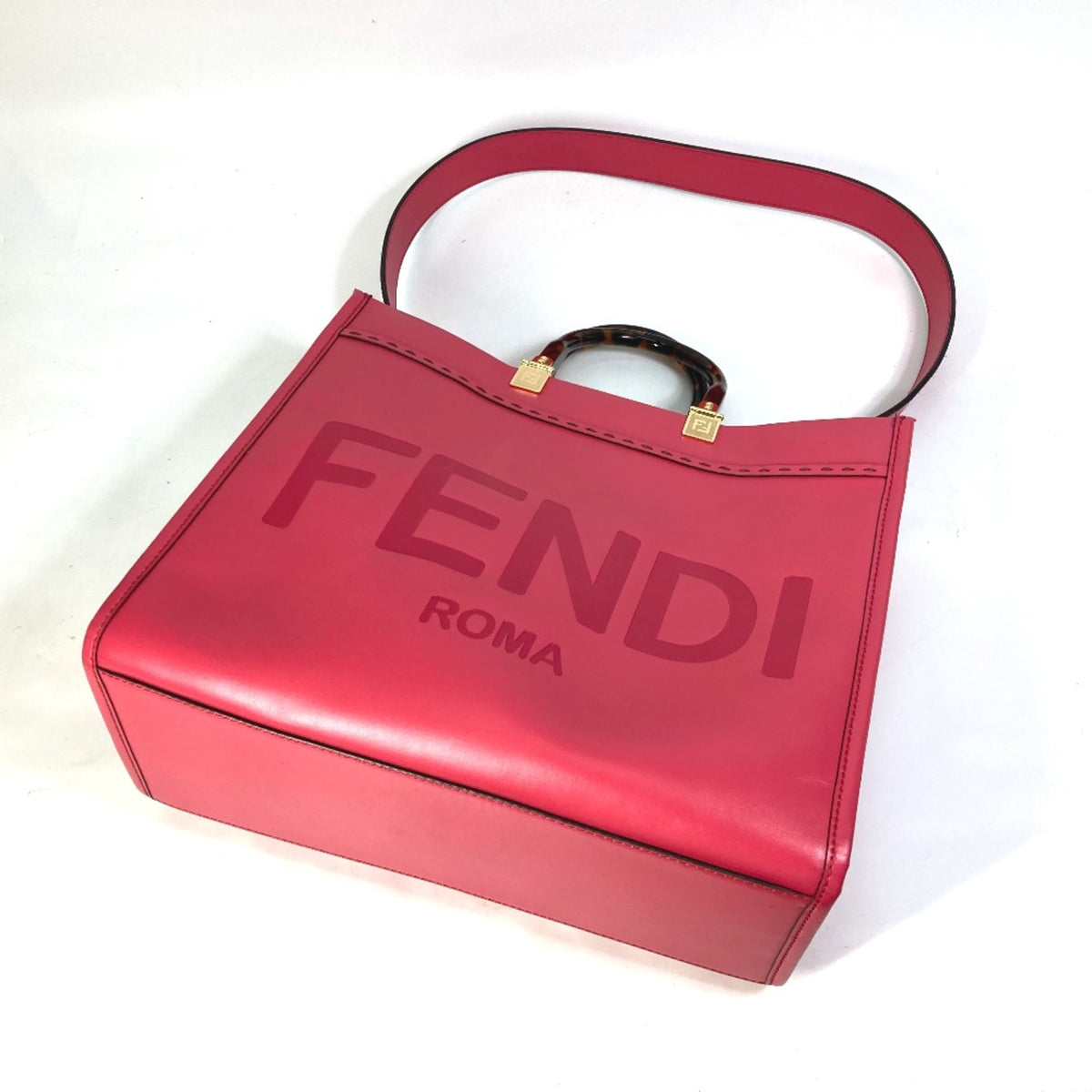 Fendi Pink Leather Tote Bag (Pre-Owned)