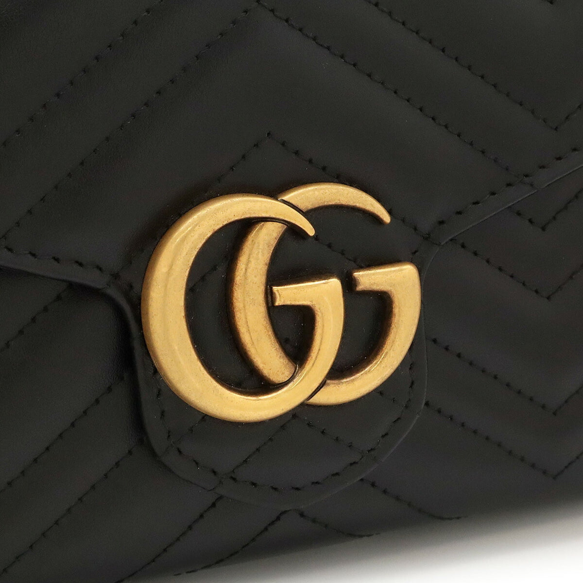 Gucci Black Quilting Leather Clutch Bag Shoulder Bag (Pre-Owned)