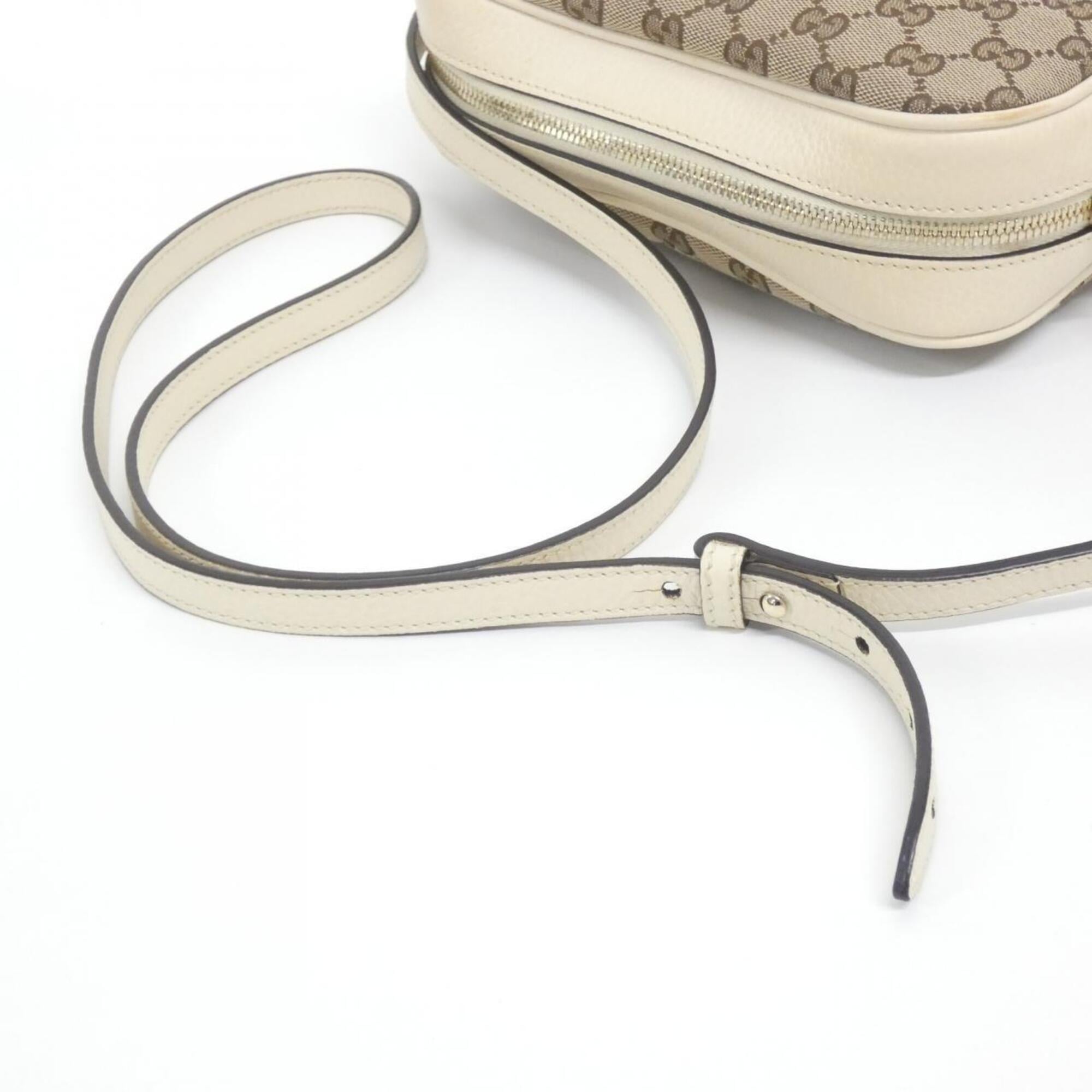 Gucci Gg Canvas Beige Ivory Gg Canvas Shoulder Bag (Pre-Owned)