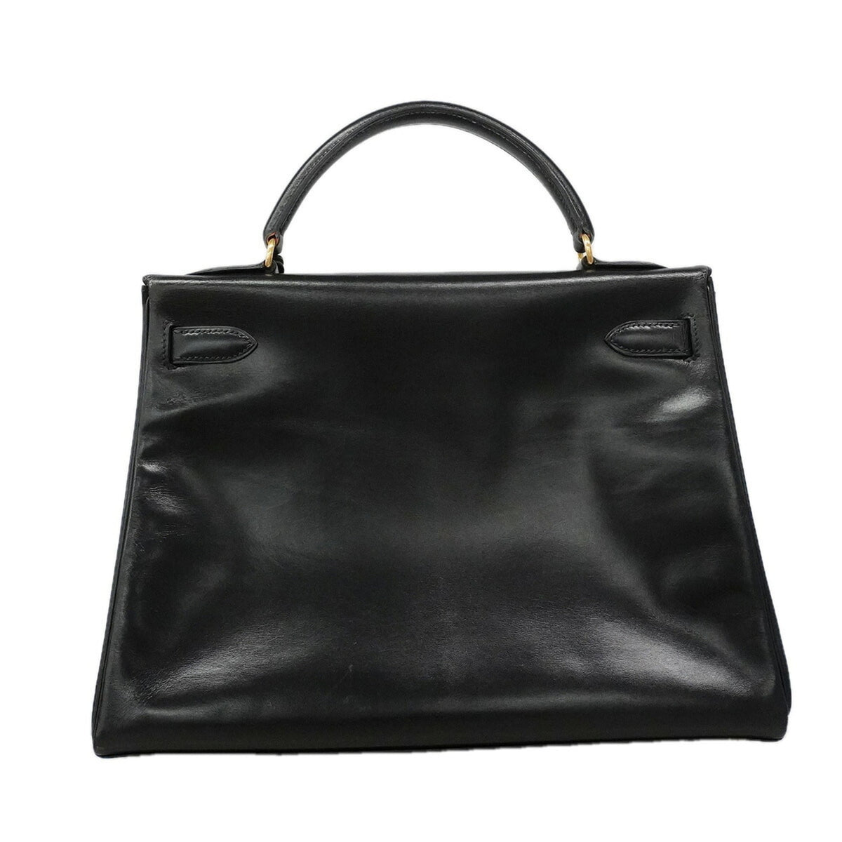 Hermes Black Box Calf Leather Handbag (Pre-Owned)