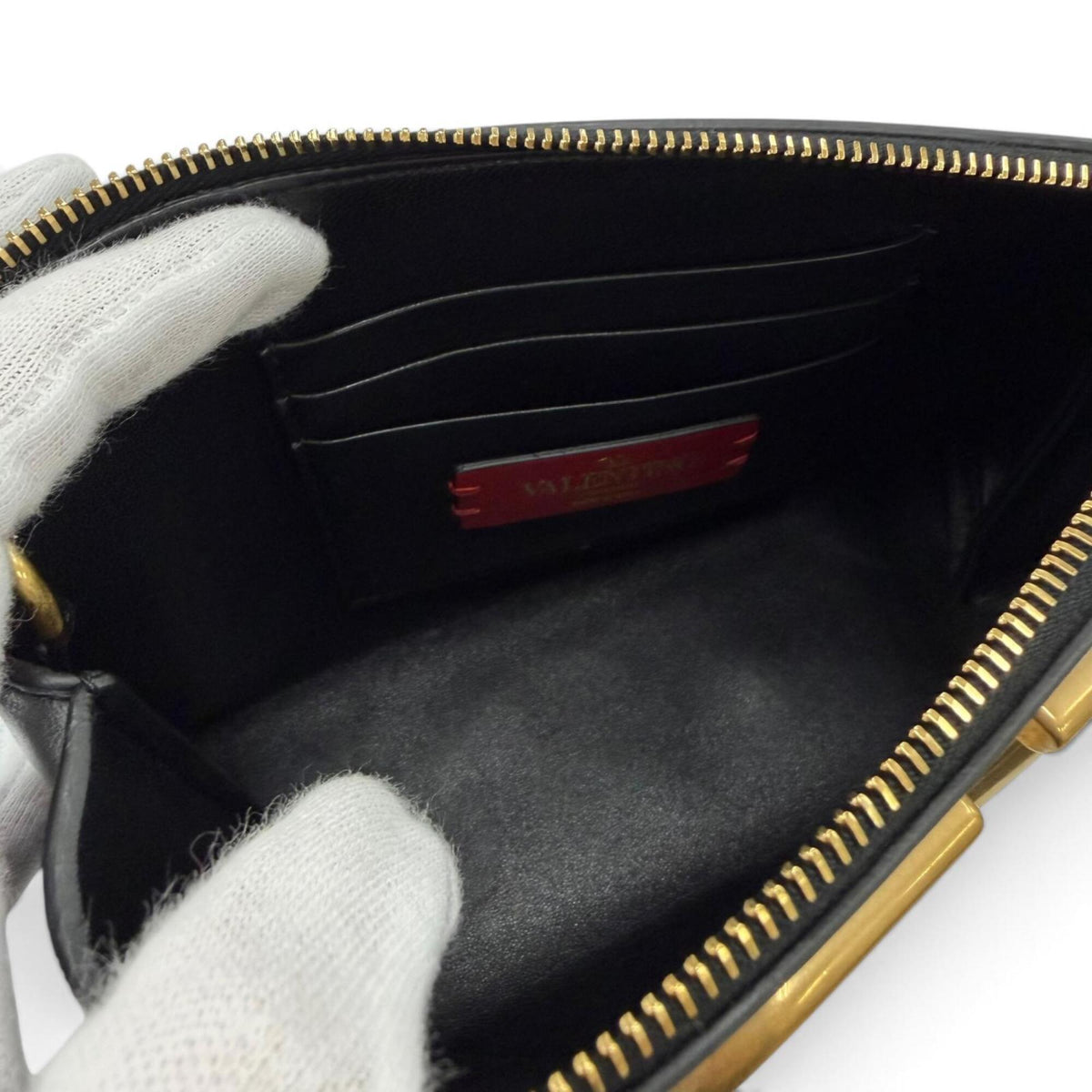 Valentino Black Leather Pouch (Pre-Owned)