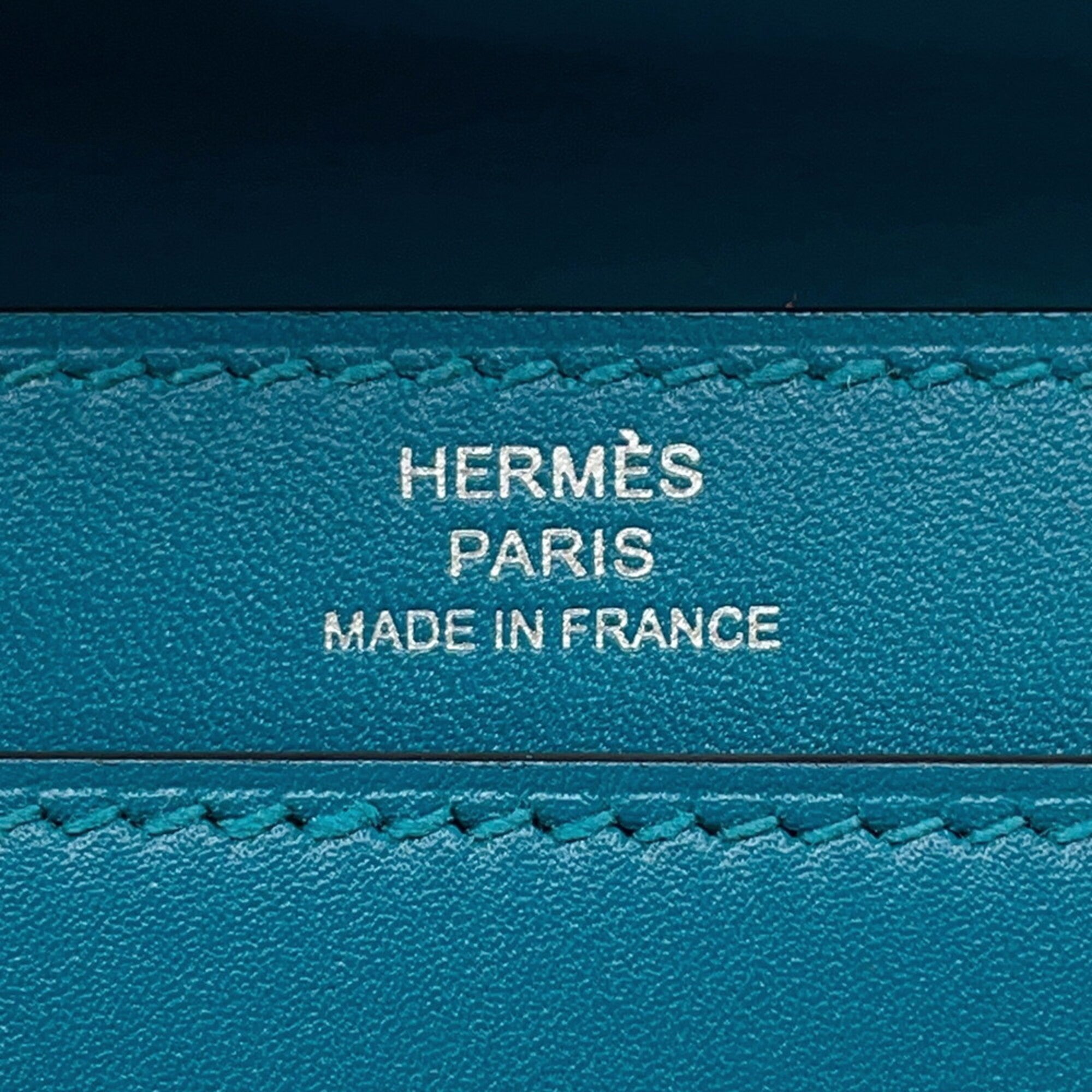 Hermes Silver Tadelakt Leather Shoulder Bag (Pre-Owned)