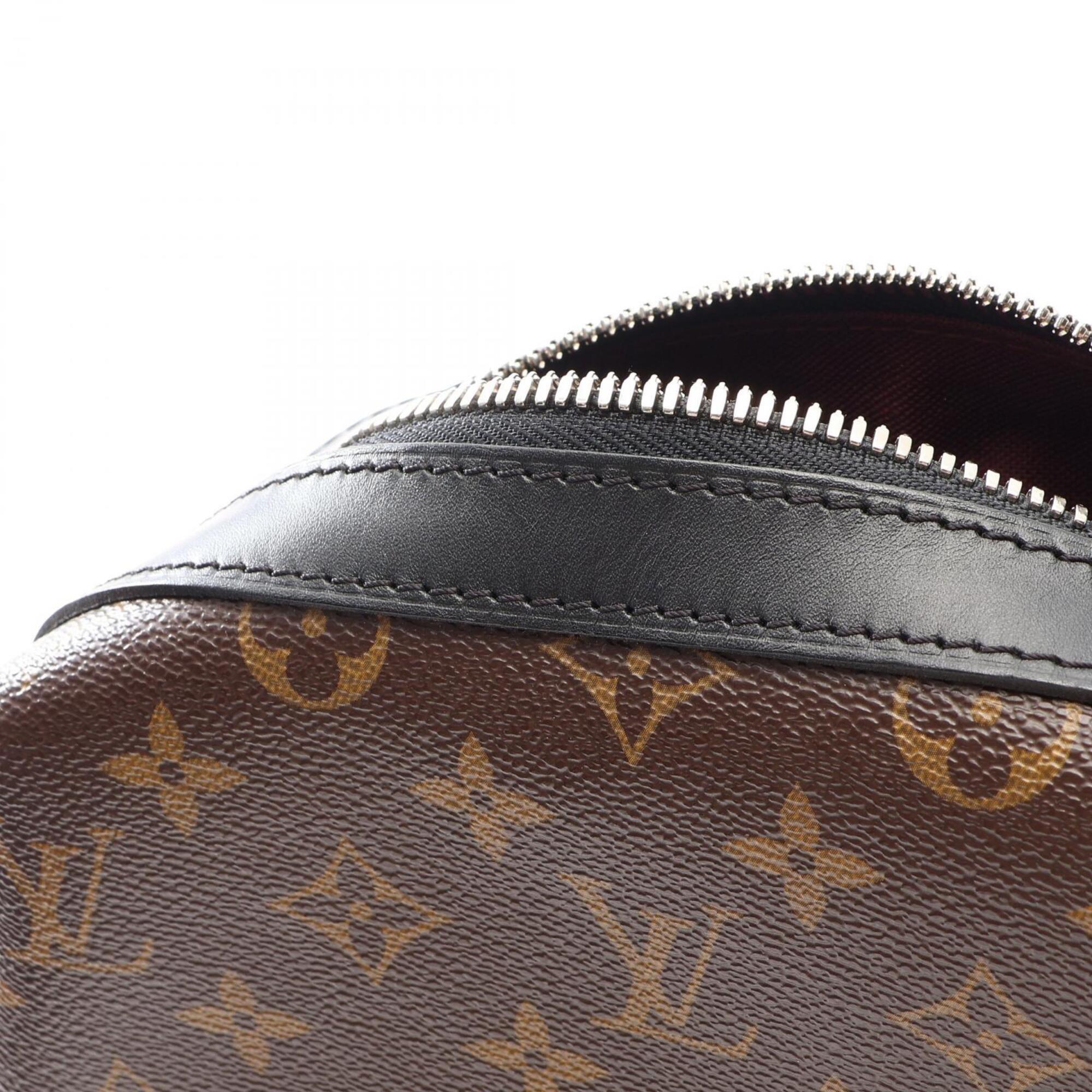 Louis Vuitton Black Brown Monogram Macassar Coated Canvas Leather Handbag Shoulder Bag (Pre-Owned)