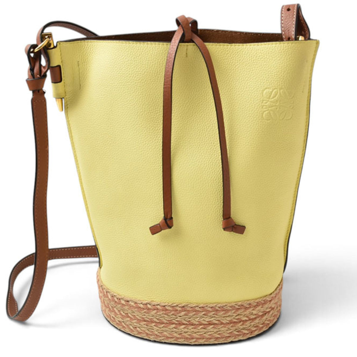 Loewe Brown Yellow Leather Shoulder Bag (Pre-Owned)