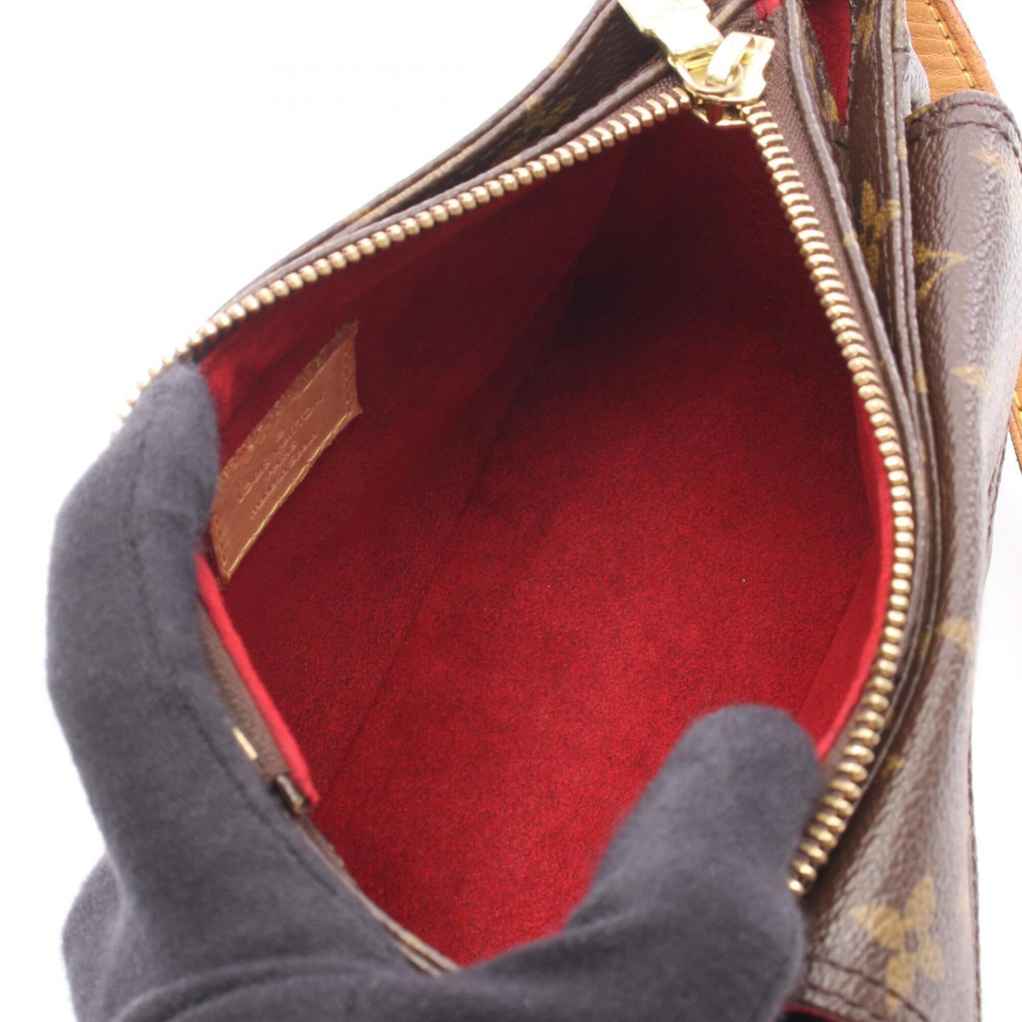 Louis Vuitton Brown Monogram Coated Canvas Leather Handbag Shoulder Bag (Pre-Owned)