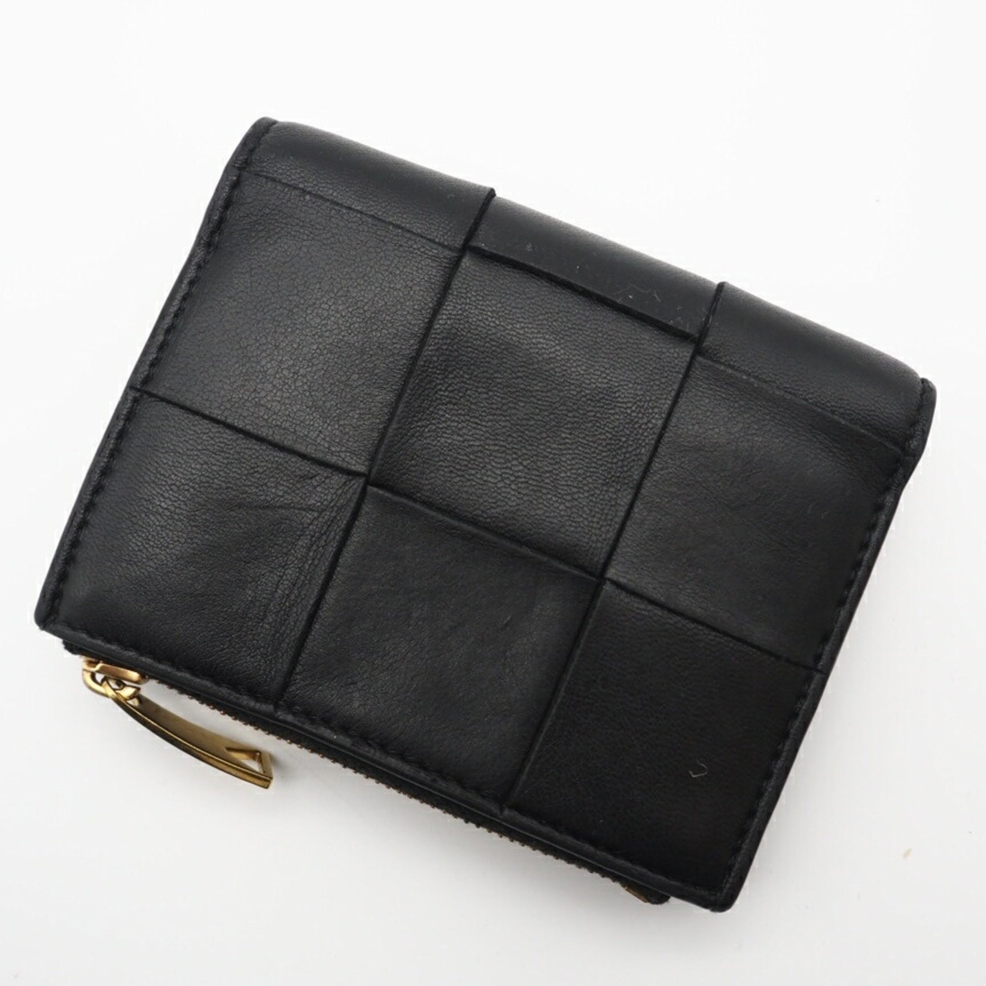 Bottega Veneta Intrecciato Black Intrecciato Wallet (Bi-Fold) (Pre-Owned)