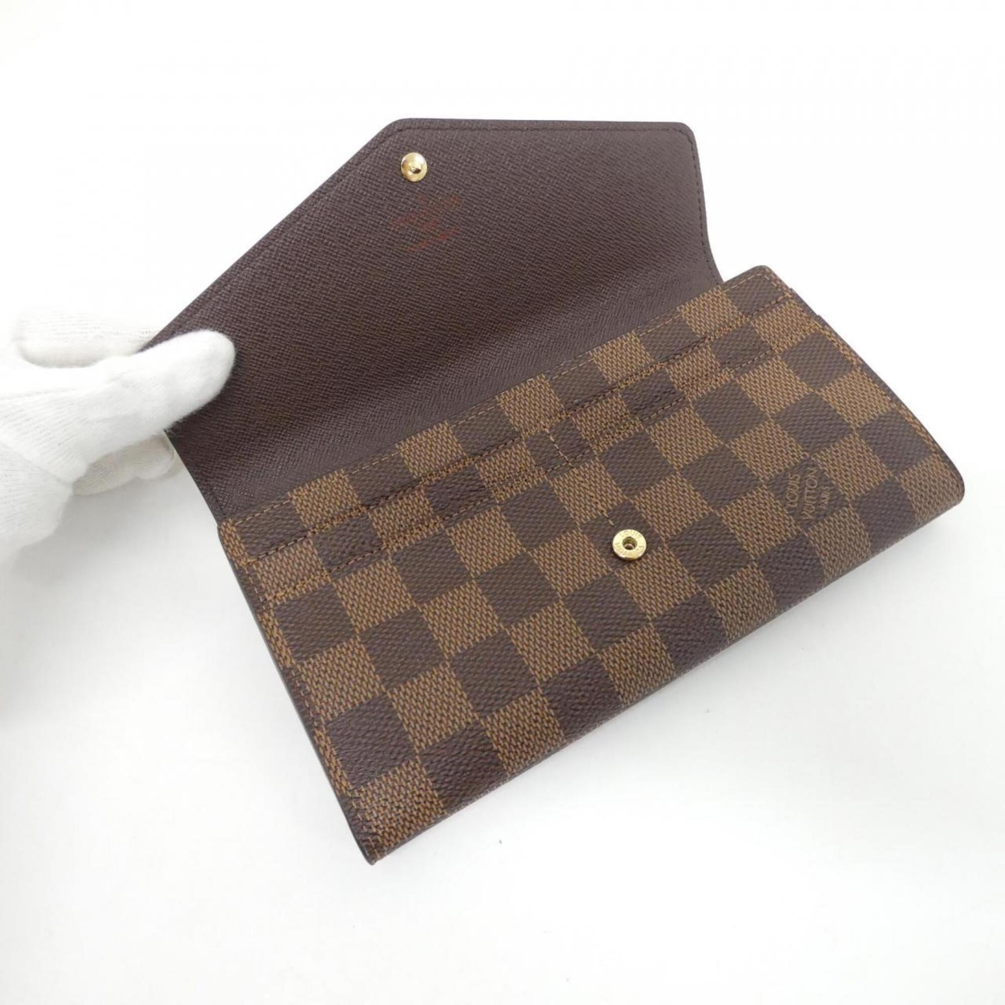 Louis Vuitton Ebene Coated Canvas Long Wallet (Bi-Fold) (Pre-Owned)