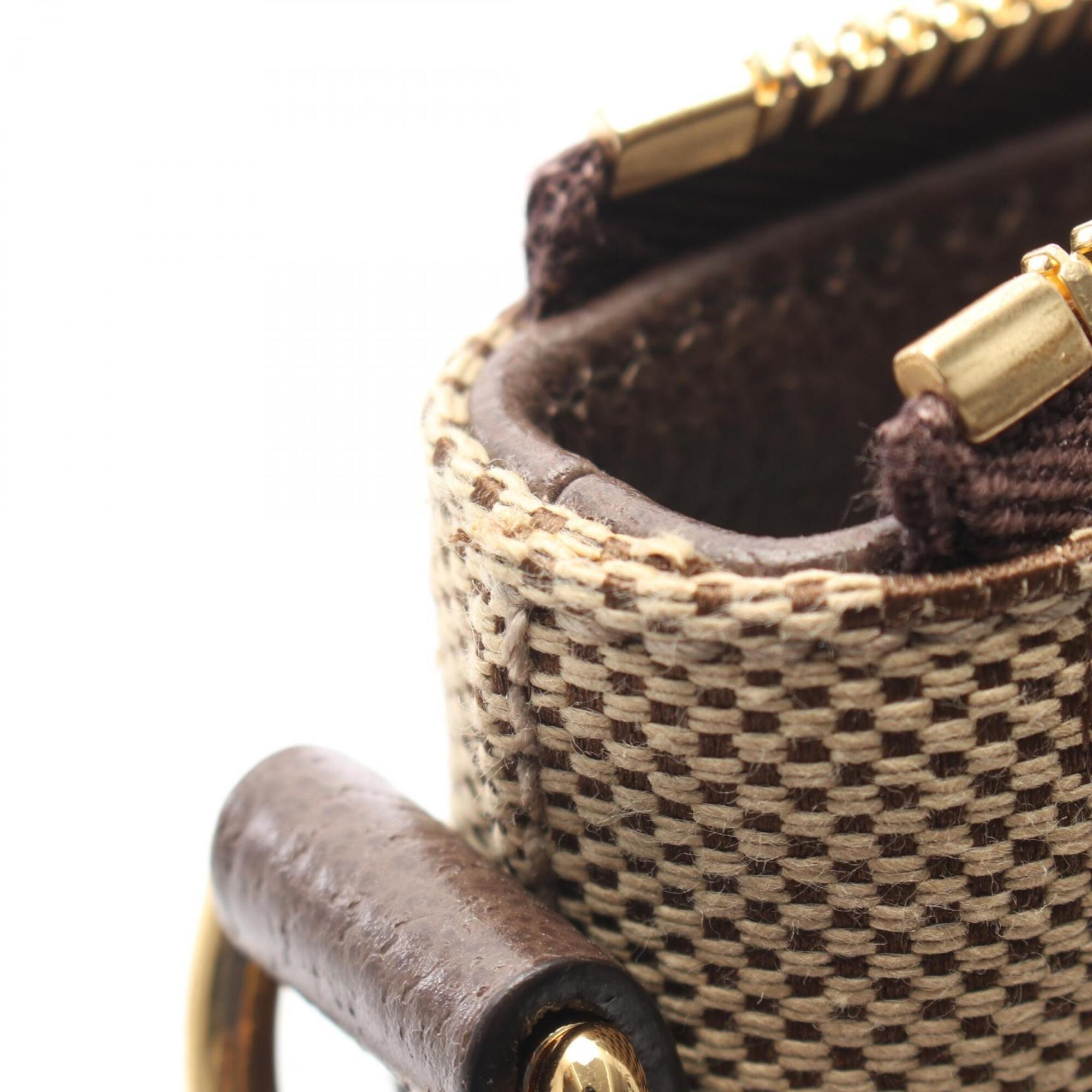 Gucci Beige Brown Canvas Leather Messenger Bag Shoulder Bag (Pre-Owned)