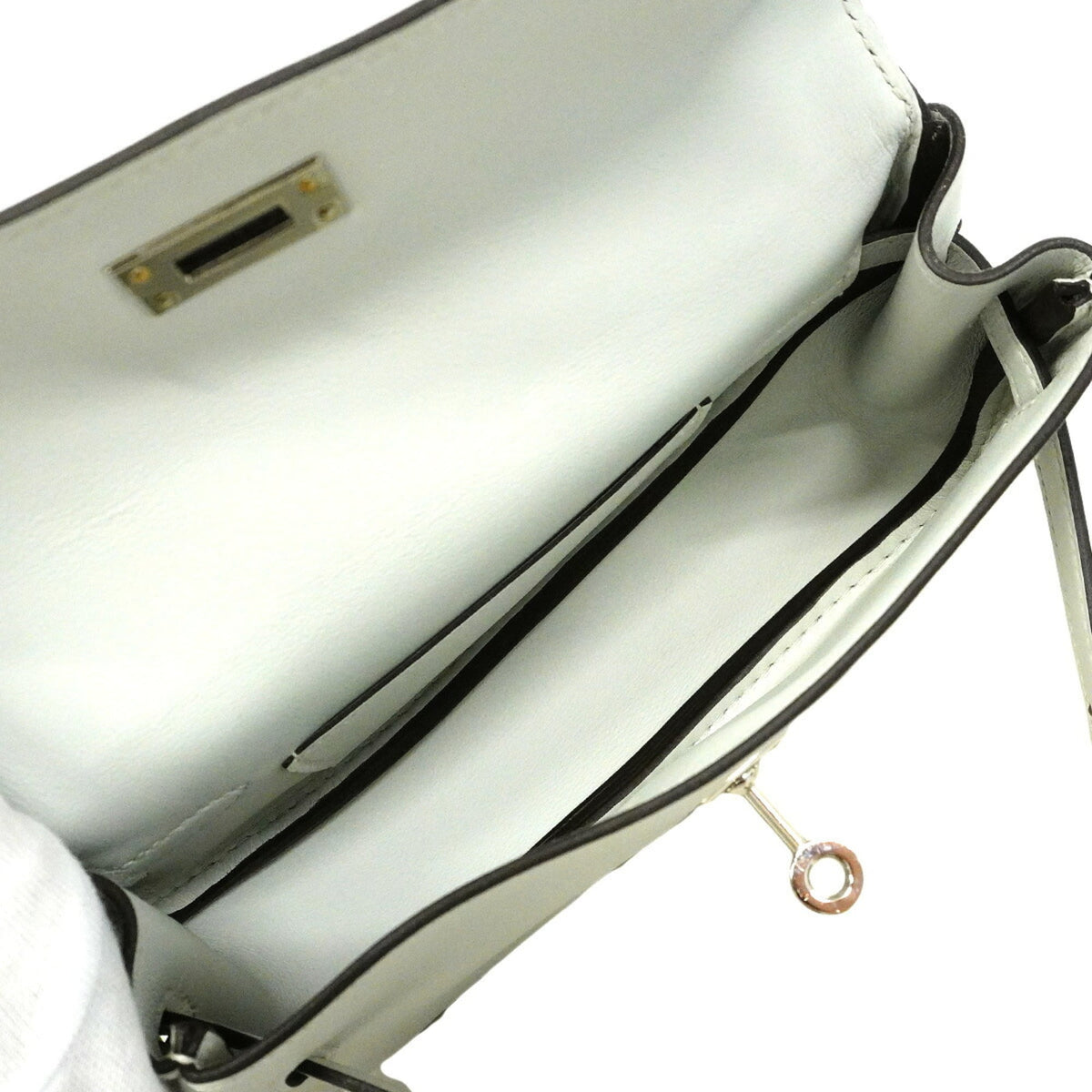 Hermes Gray Swift Leather Shoulder Bag (Pre-Owned)