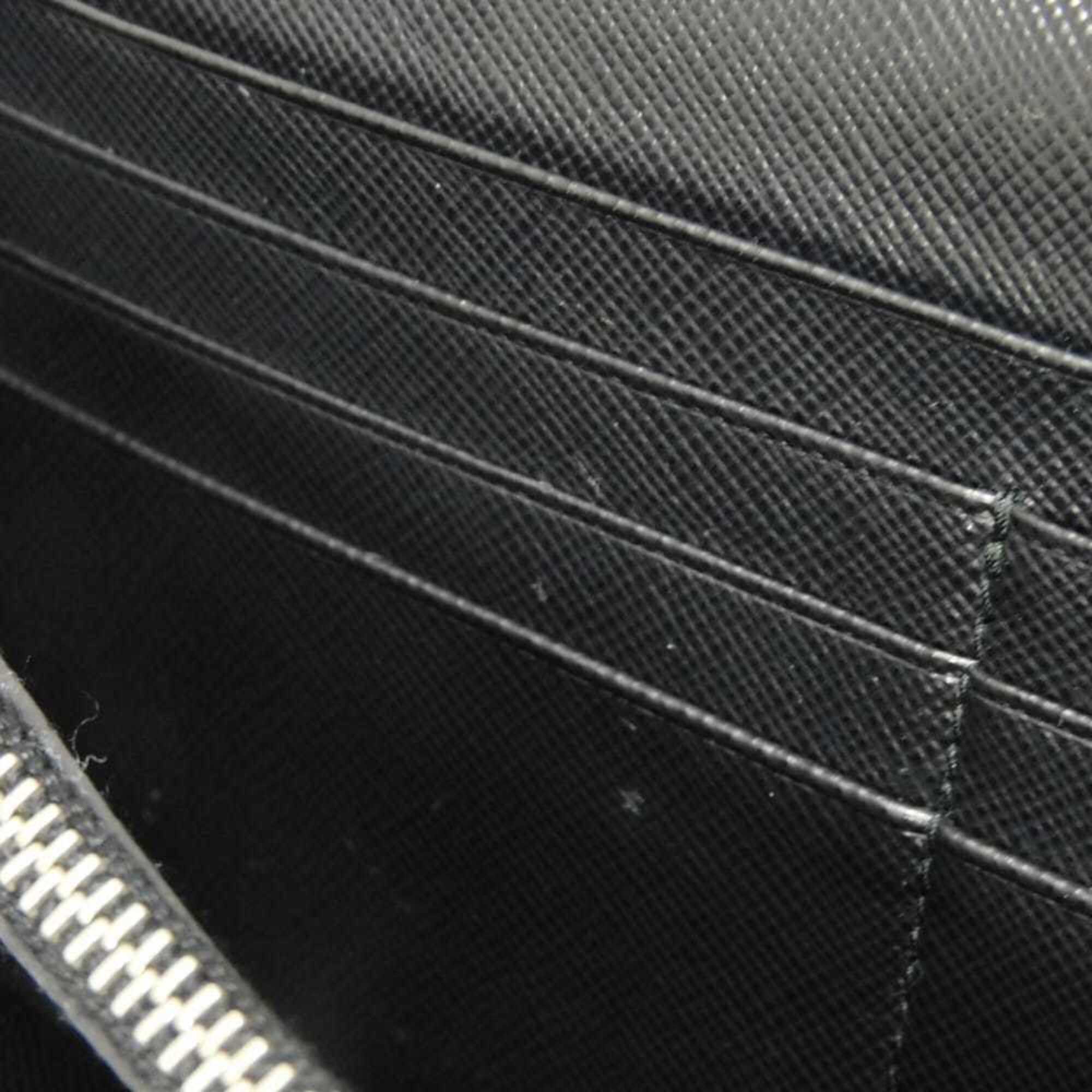 Prada Black Saffiano Long Wallet (Bi-Fold) (Pre-Owned)
