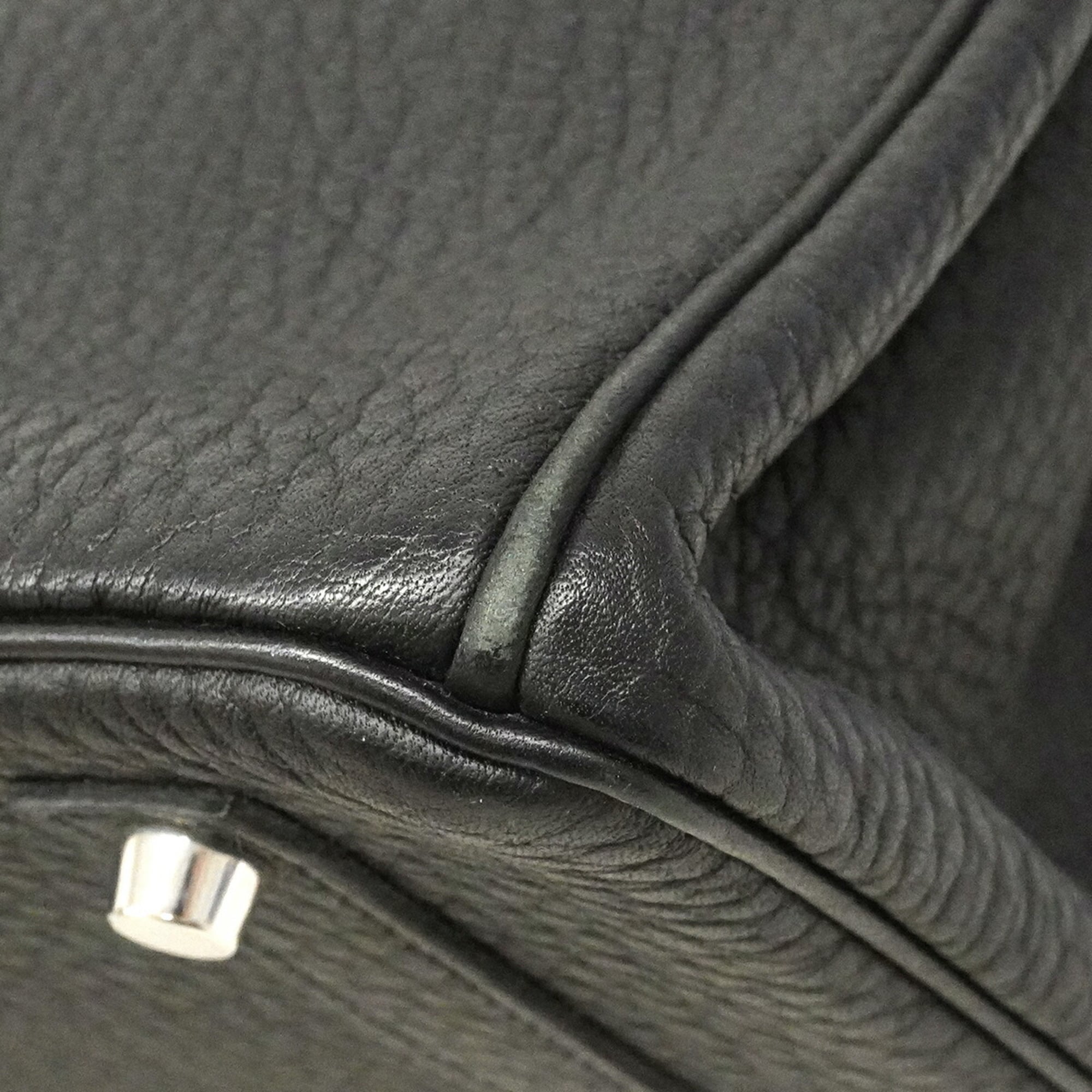 Hermes Black Fjord Leather Handbag (Pre-Owned)