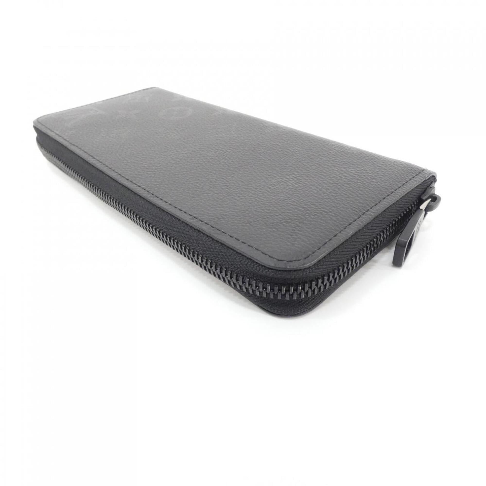 Louis Vuitton Black Leather Long Wallet (Bi-Fold) (Pre-Owned)