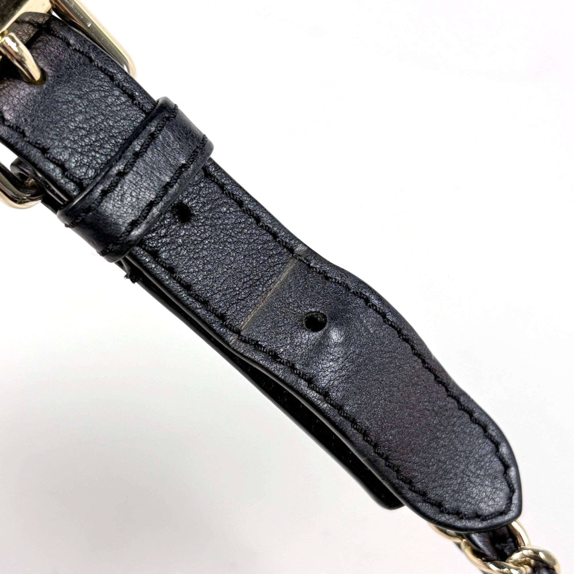 Chanel Black Grained Calfskin Sling Bag (Pre-Owned)