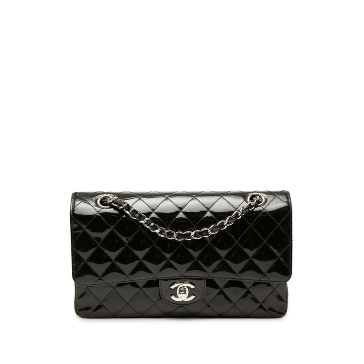 Chanel Black Patent Leather Shoulder Bag (Pre-Owned)