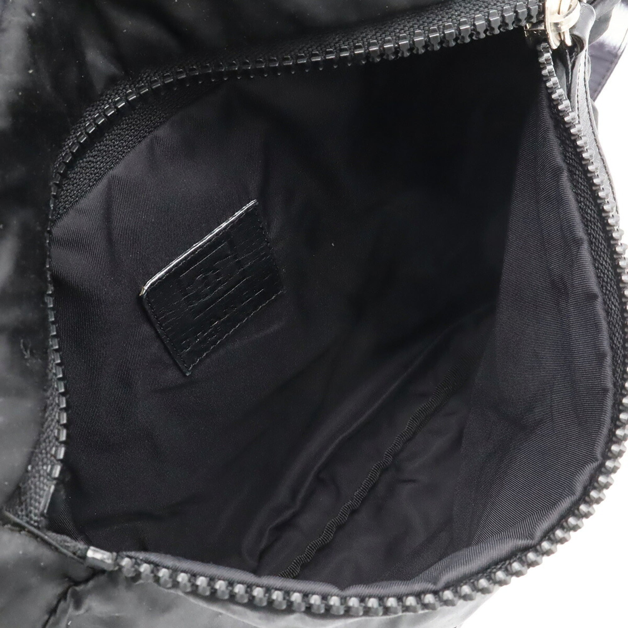 Chanel Sport Black White Nylon Leather Handbag Shoulder Bag (Pre-Owned)