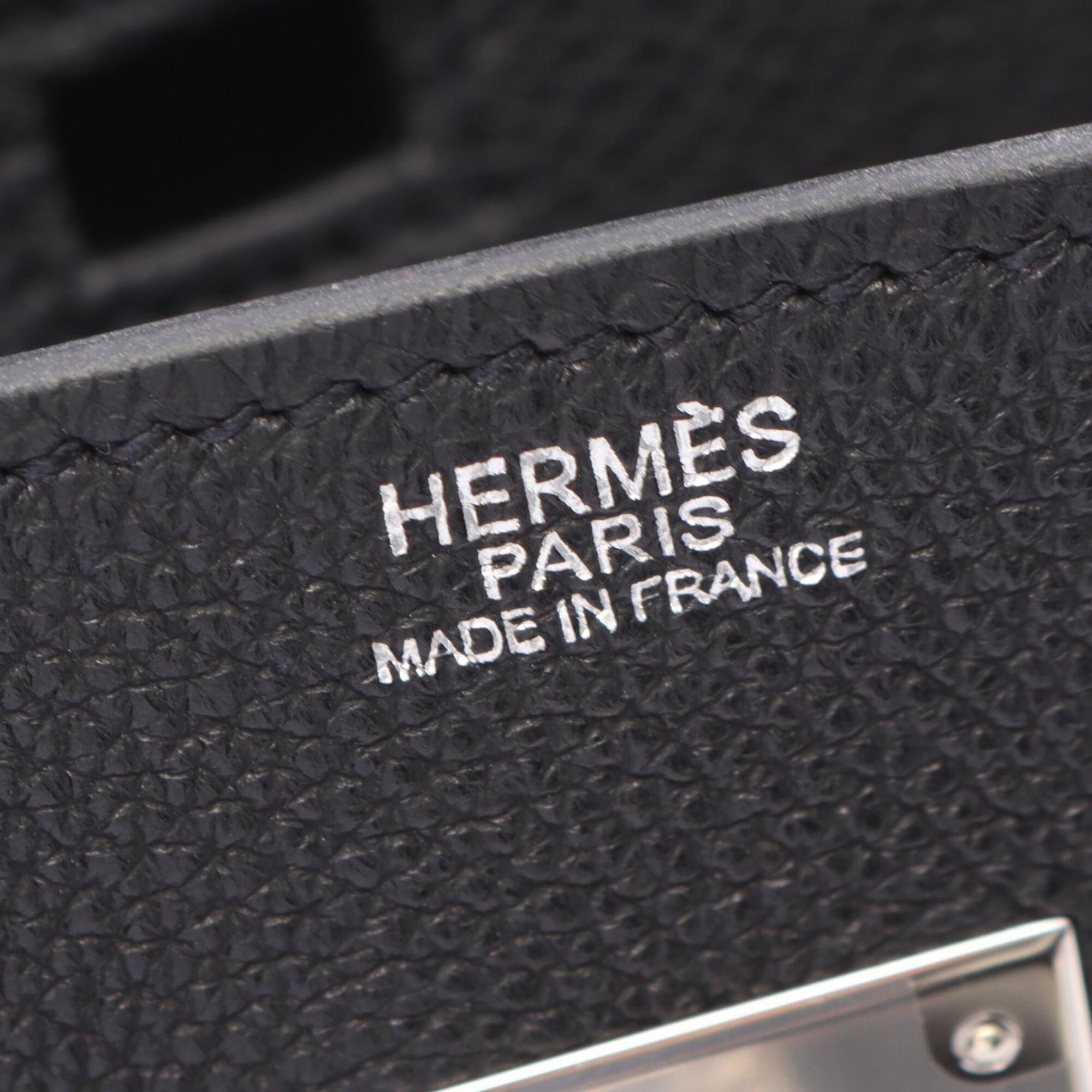 Hermes Black Togo Leather Handbag (Pre-Owned)