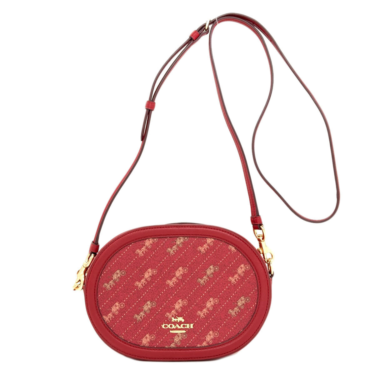 Coach Red Color Pvc Leather Shoulder Bag (Pre-Owned)