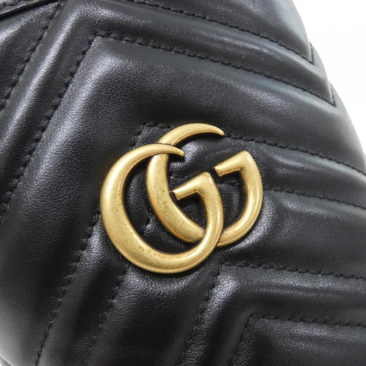 Gucci Black Quilting Leather Shoulder Bag (Pre-Owned)