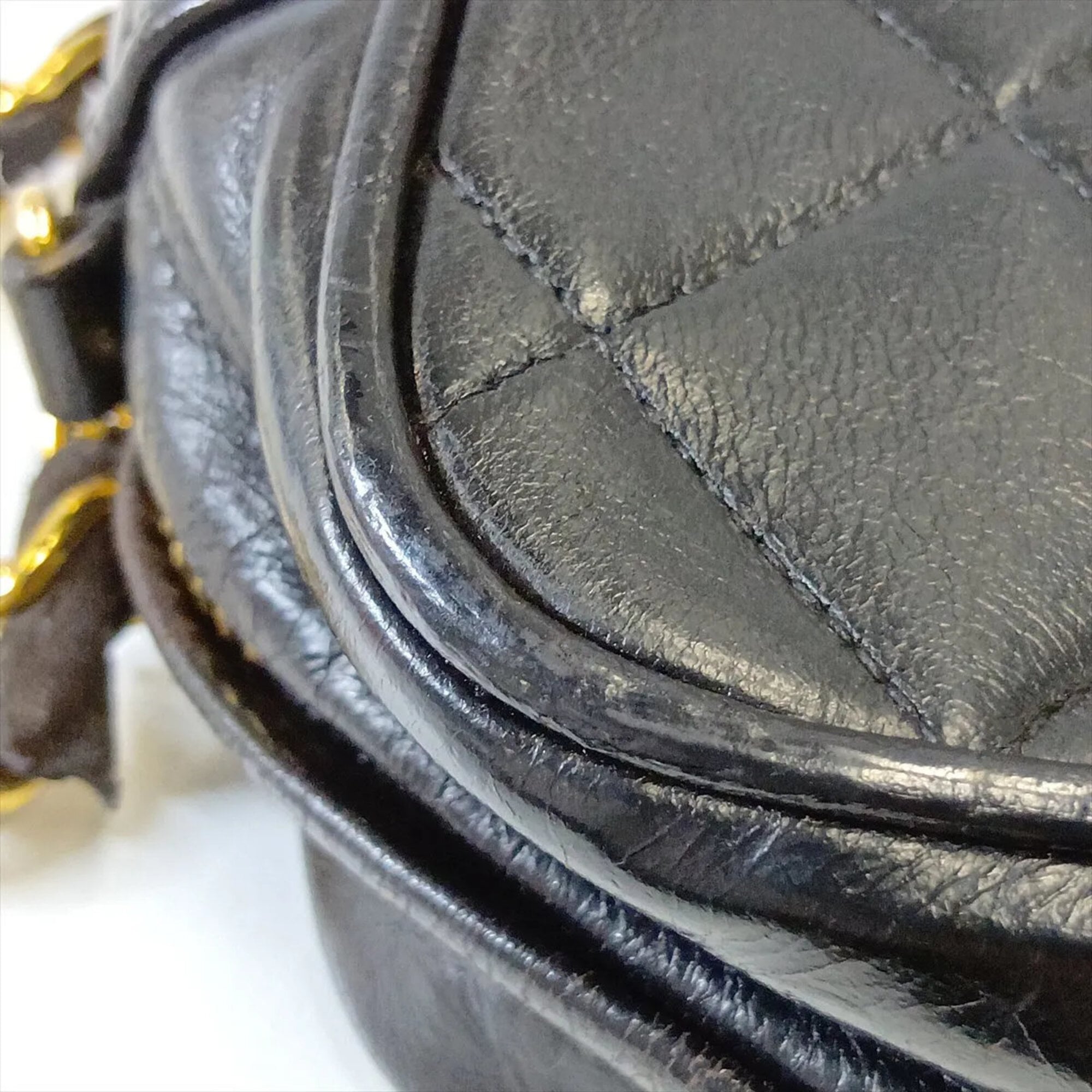 Chanel Black Leather Shoulder Bag Tote Bag (Pre-Owned)