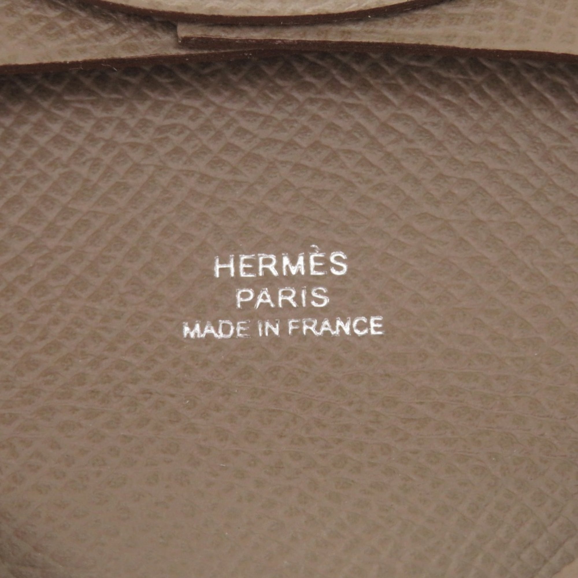 Hermes Etoupe Gray Epsom Leather Coin Purse/Coin Case (Pre-Owned)