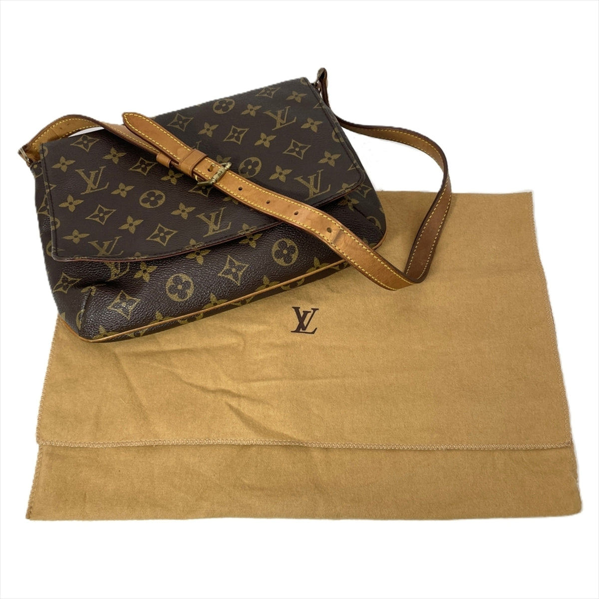 Louis Vuitton Brown Monogram Canvas Shoulder Bag (Pre-Owned)
