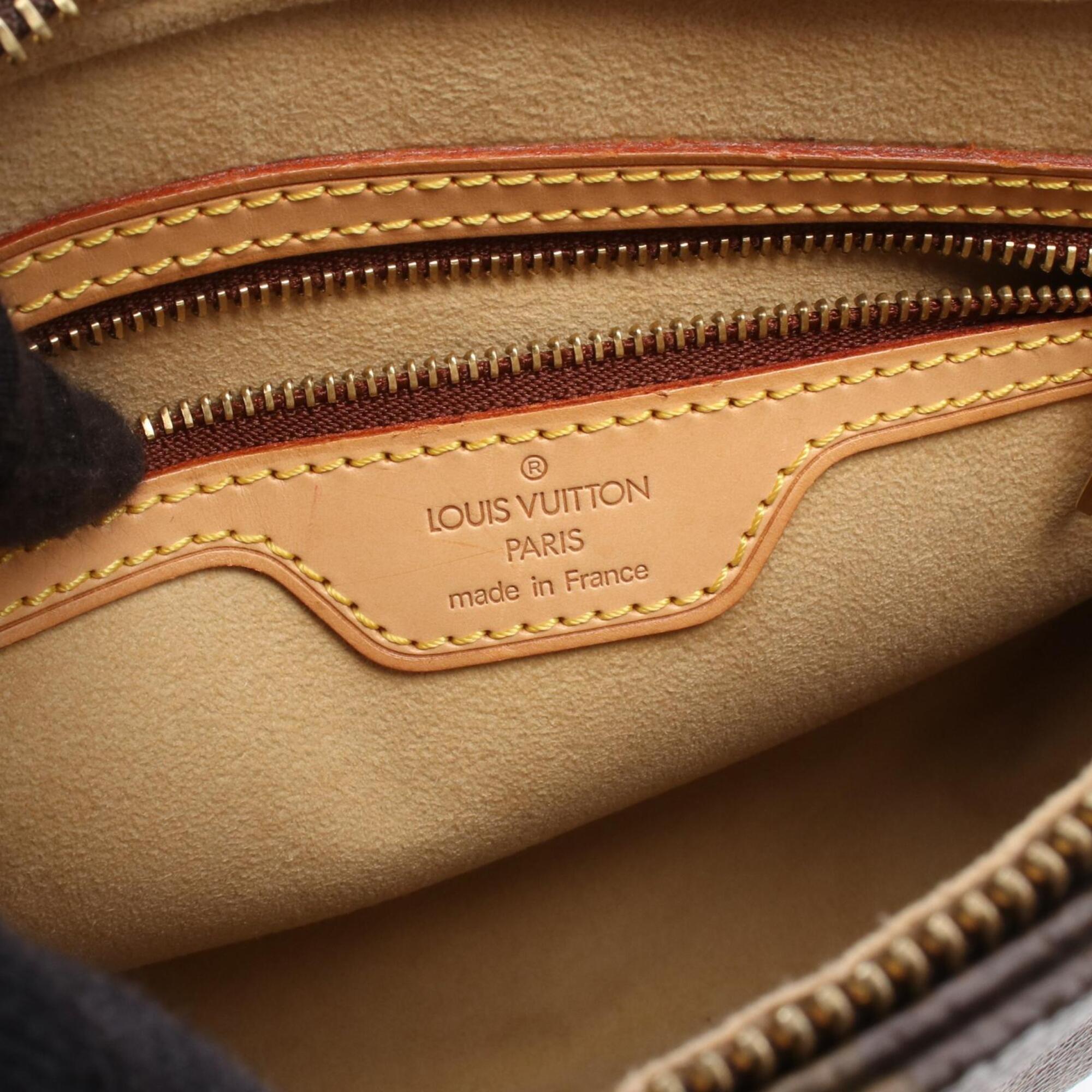 Louis Vuitton Brown Coated Canvas Pvc Monogram Leather Handbag Shoulder Bag (Pre-Owned)