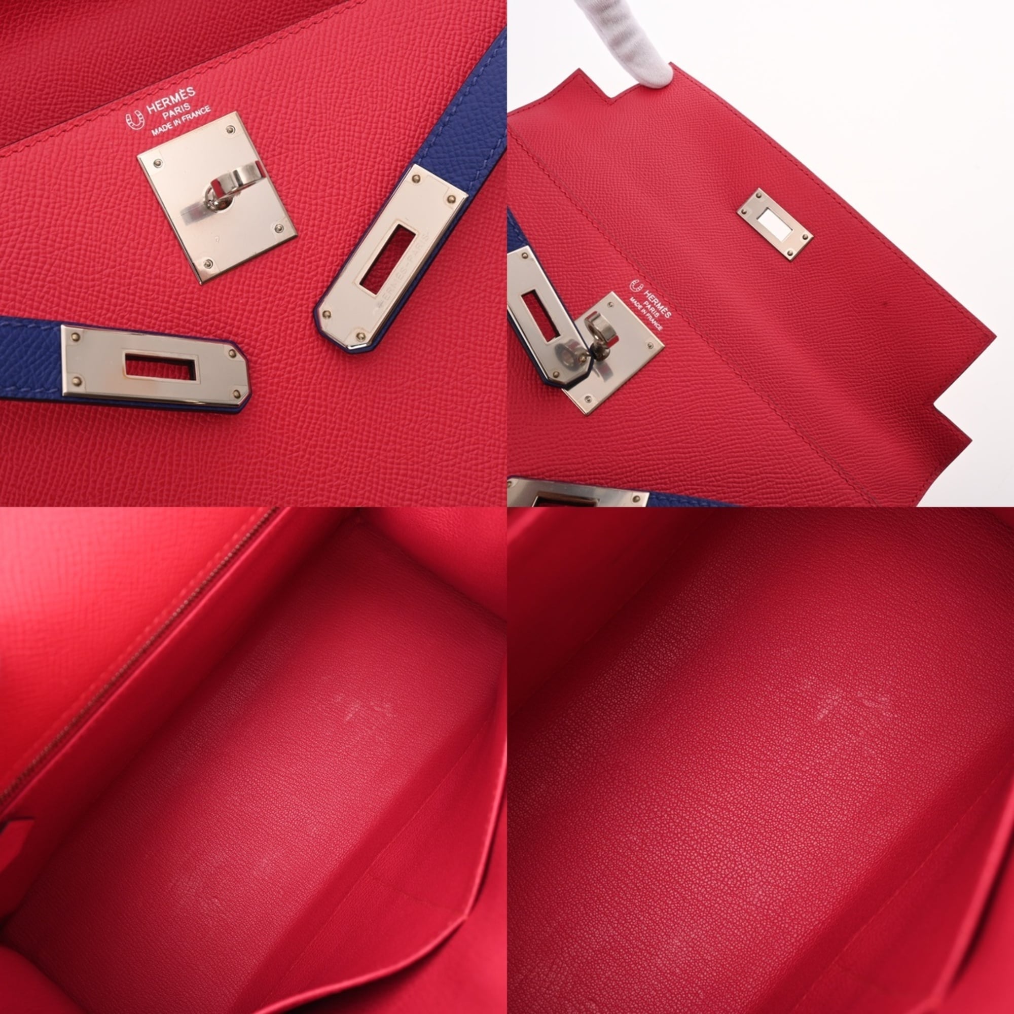 Hermes Kelly Blue Electric Epsom Leather Handbag (Pre-Owned)