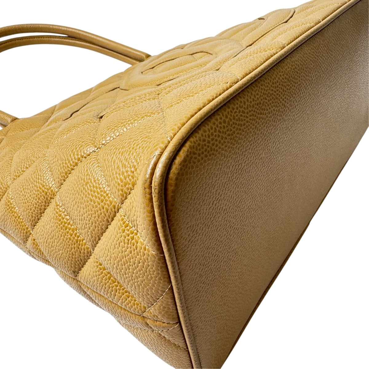 Chanel Beige Grained Calfskin Tote Bag (Pre-Owned)